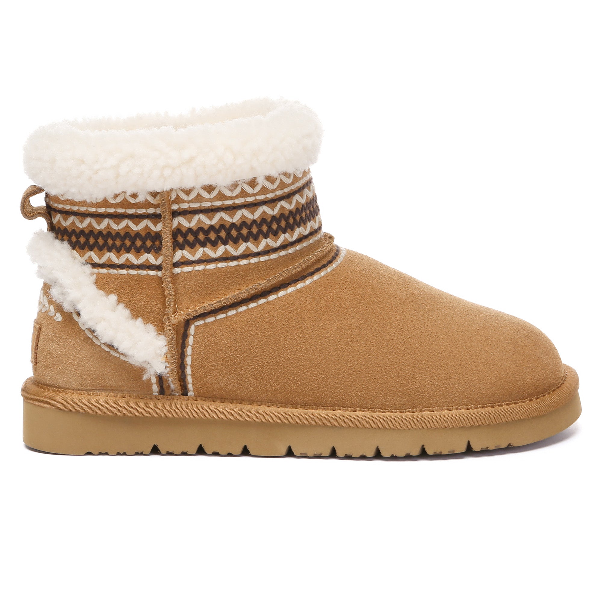 EverUgg Nordic Pattern shearling UGG boots for women, featuring a cozy shearling lining and Nordic-inspired design.