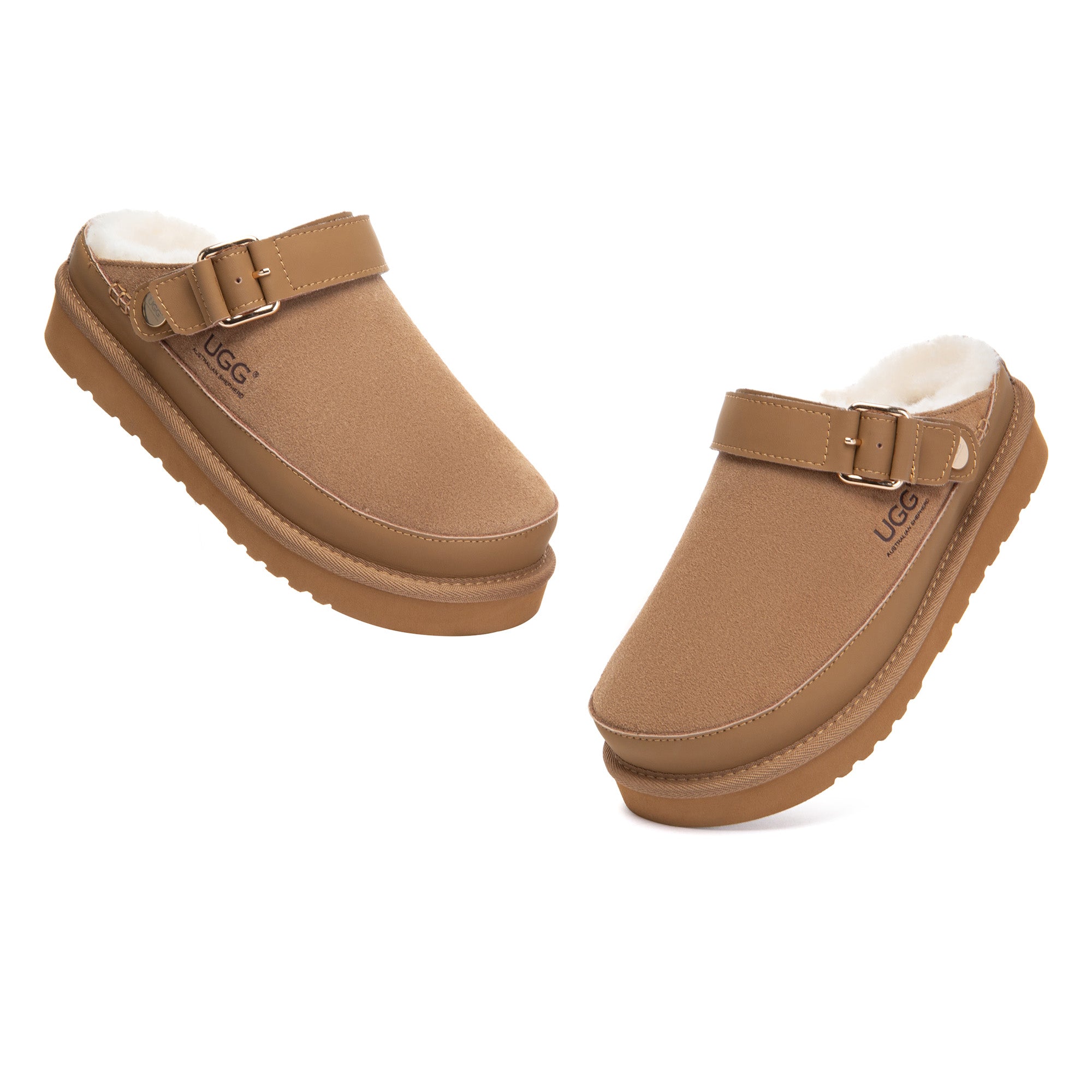 EverUgg Norv Slingback Platform Slippers featuring slip-on design and cushioned soles, ideal for comfortable indoor wear