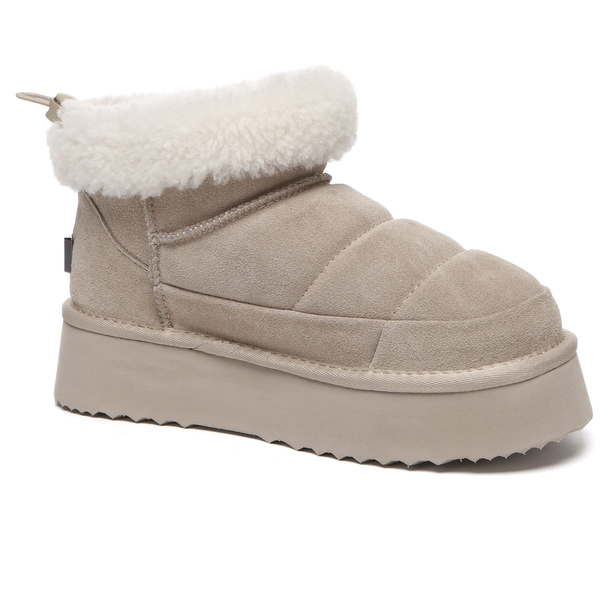 EverUgg Peyton adjustable ankle platform UGG boots for women, featuring a stylish slip-on design with a chunky sole.
