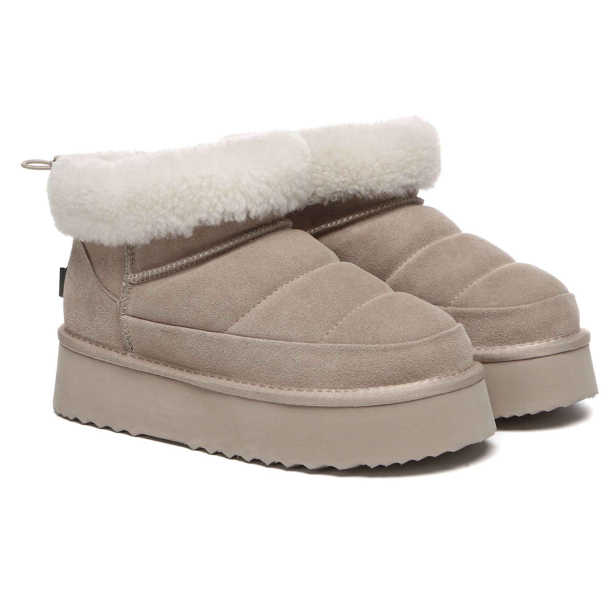 EverUgg Peyton adjustable ankle platform UGG boots for women, featuring a stylish slip-on design with comfortable sole.