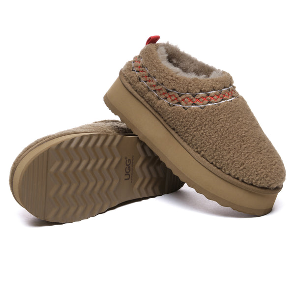 EverUgg PlushCozy Platform UGG slippers for women with soft plush exterior and cushioned sole, perfect for comfort at home