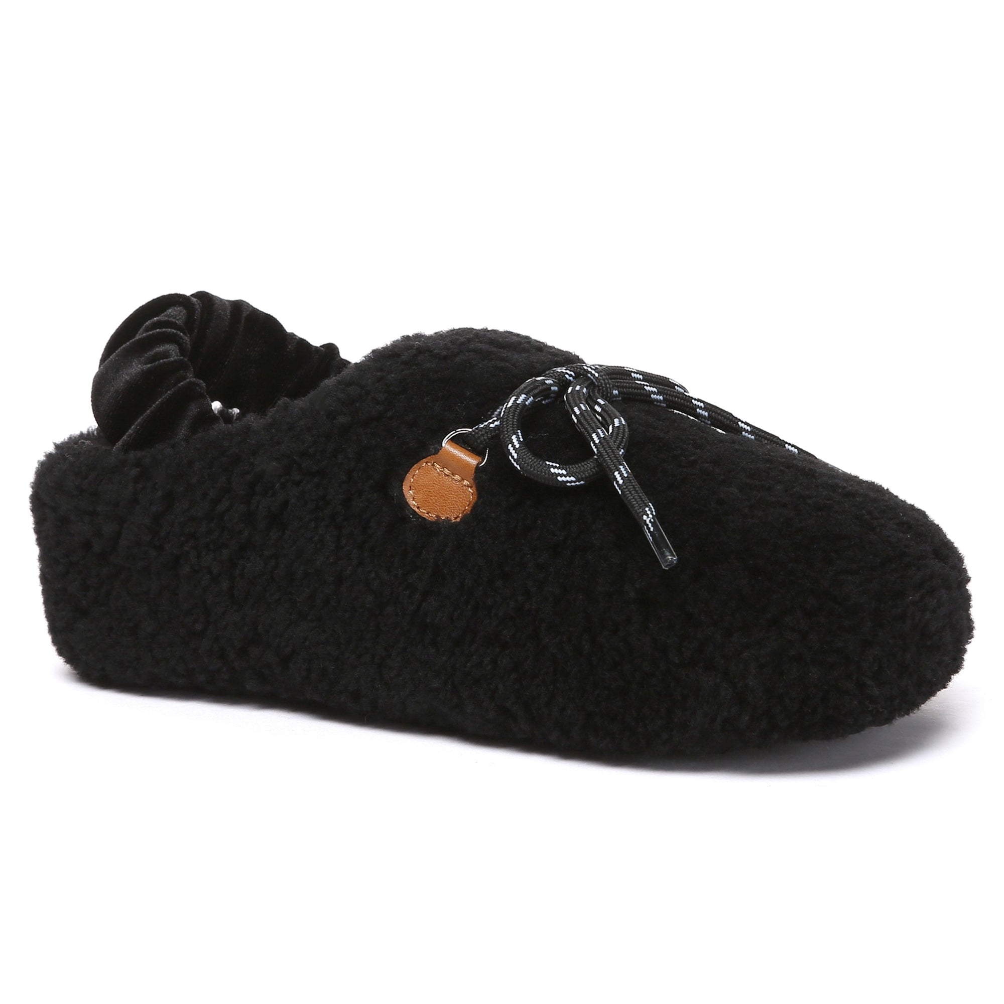 EverUgg PlushCozy Slingback Lace slippers for women with soft plush material and lace detailing, designed for comfort and style.