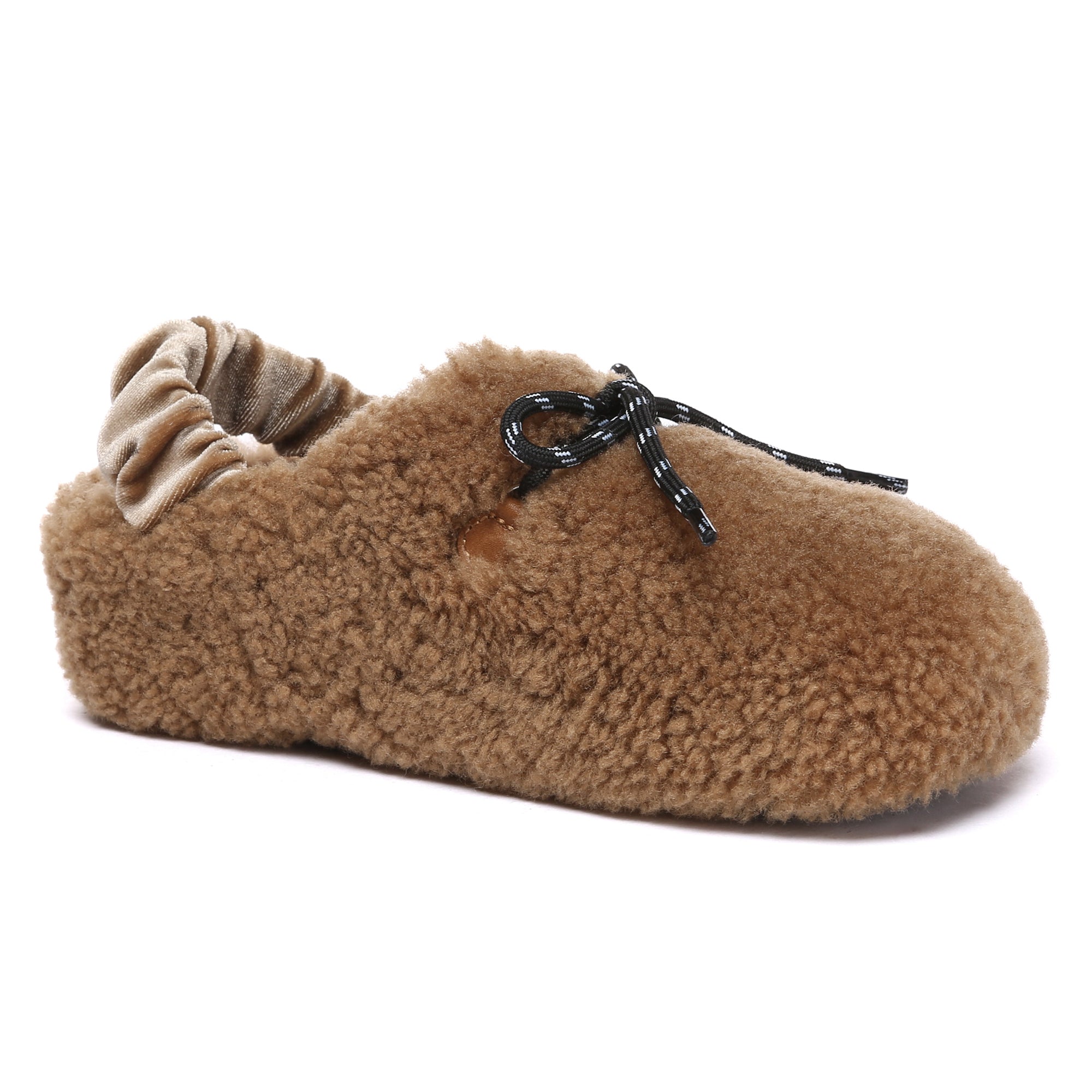 EverUgg PlushCozy slingback lace slippers for women with soft plush material and lace detail, perfect for indoor comfort.