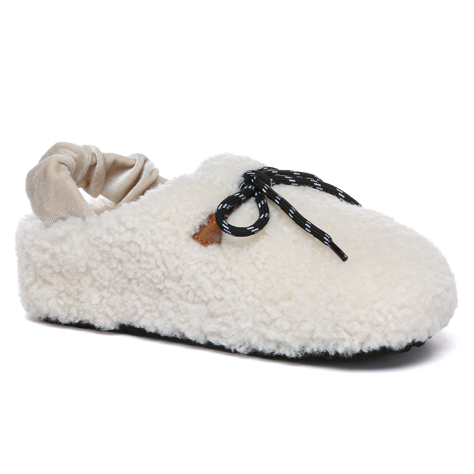 EverUgg PlushCozy slingback lace slippers for women featuring soft plush material and comfortable slip-on design.