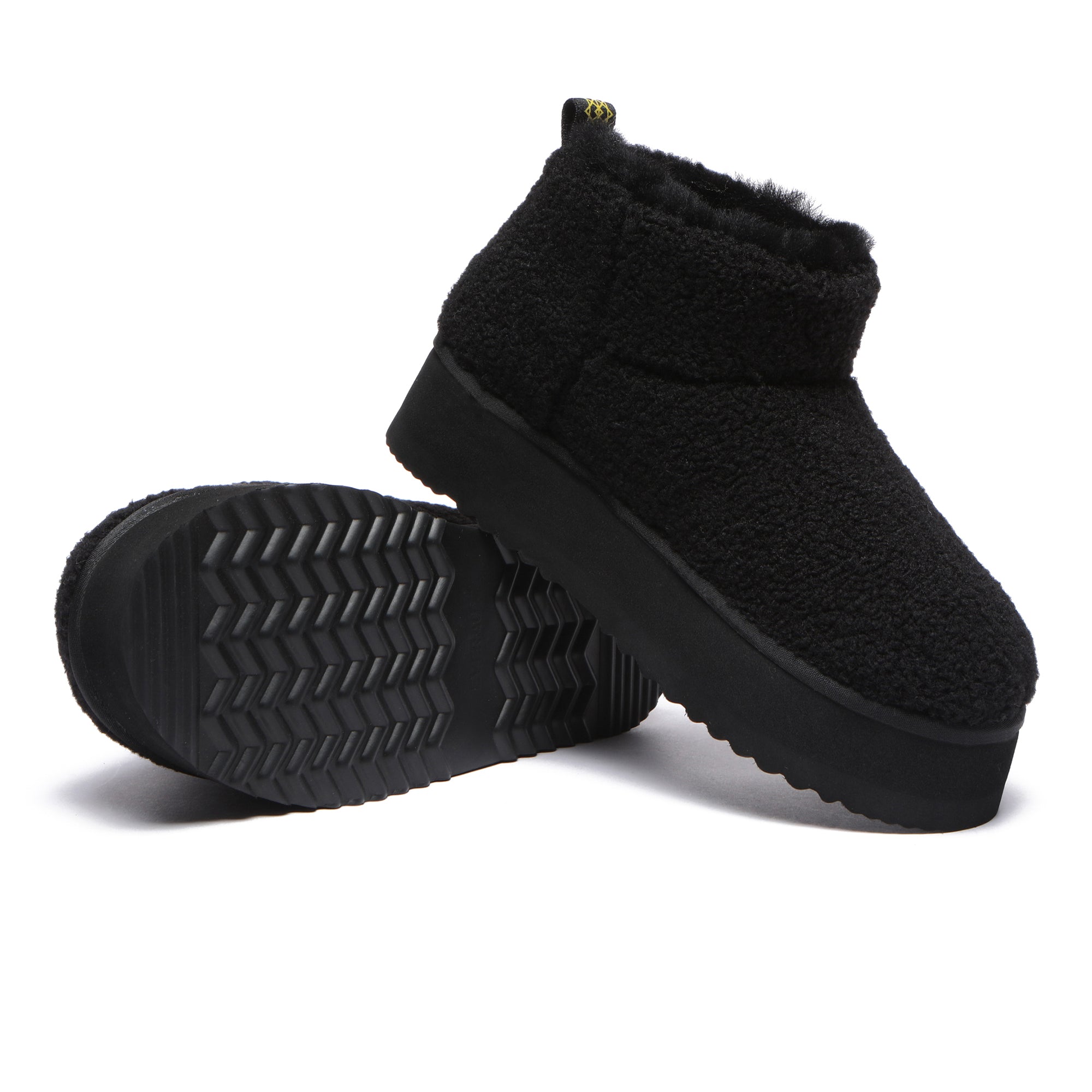EverUgg PlushCozy Ultra Mini Platform UGG Boots for women, showing soft plush exterior and mini platform design.