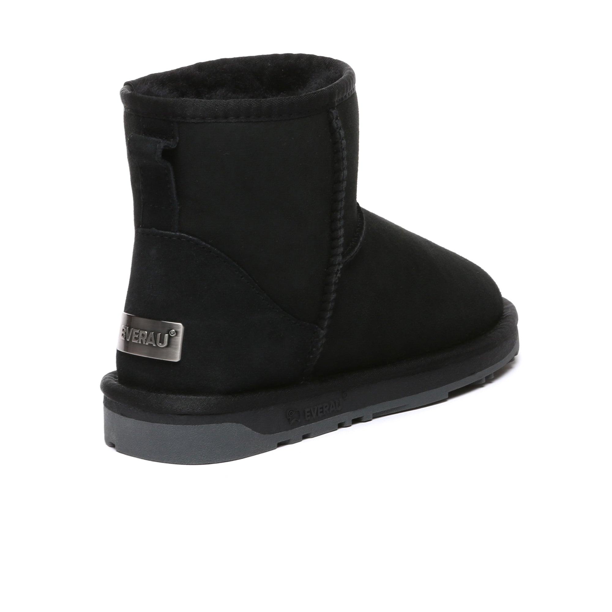 EverUgg premium mini classic sheepskin UGG boots for women, showing the cozy, soft sheepskin exterior and stylish ankle height.