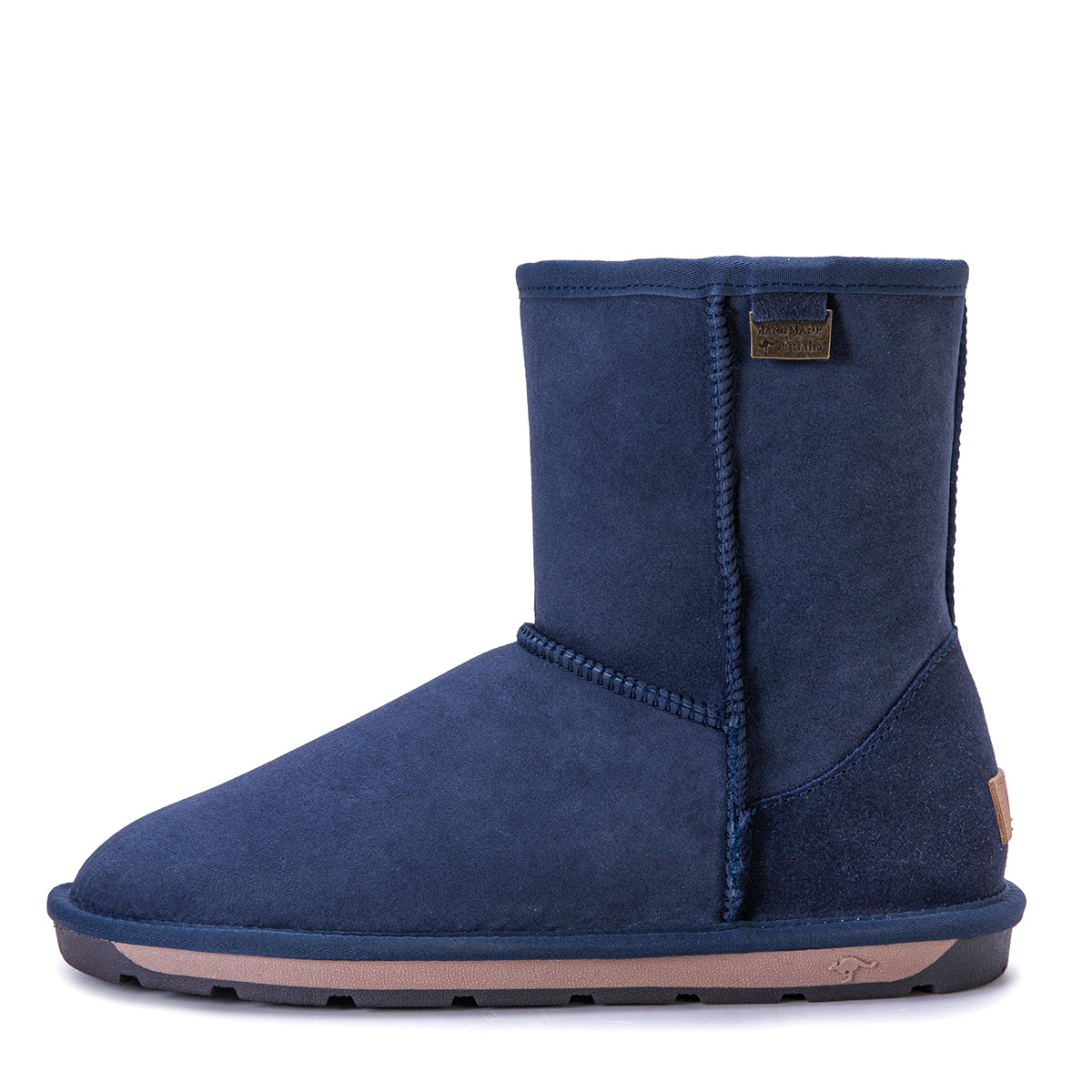 Navy Auzland Premium Short Classic Australian Made UGG Boots for women, showcasing cozy sheepskin lining and durable suede exterior.