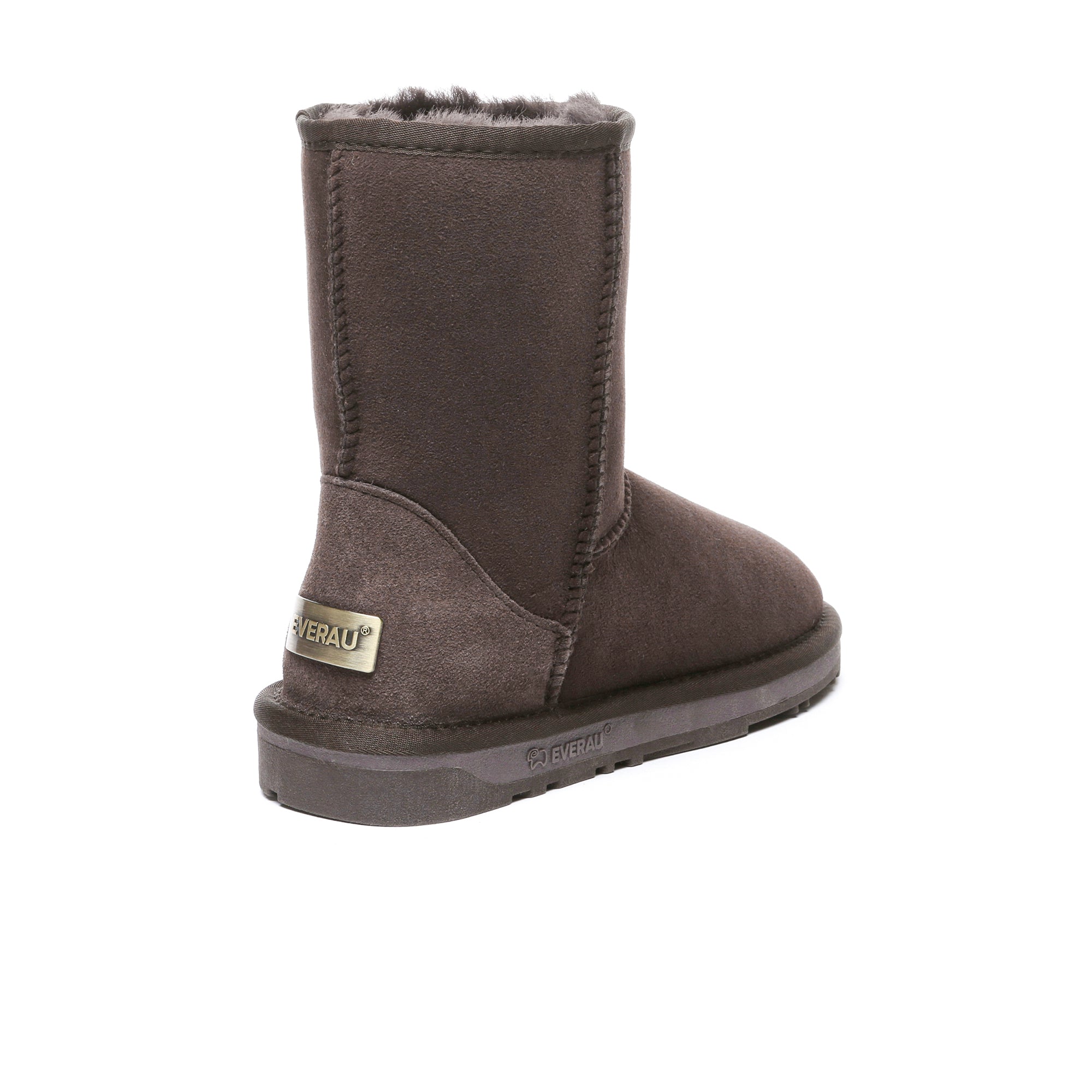 EverUgg premium short classic sheepskin UGG boots for women, showcasing soft interior and stylish exterior design.