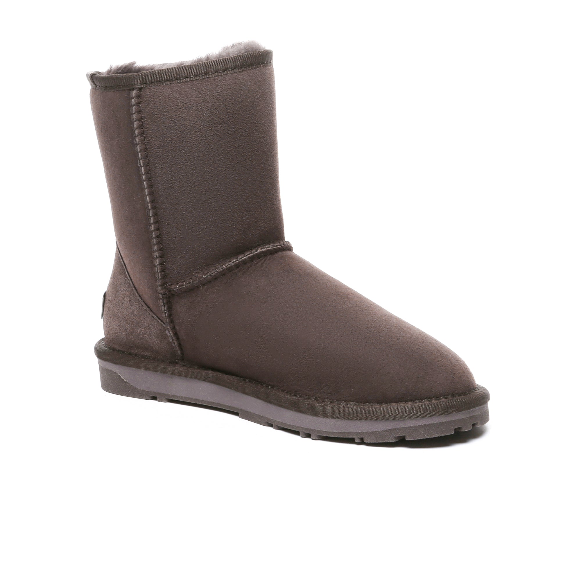 EverUgg premium short classic sheepskin UGG boots for women, featuring soft sheepskin lining and durable rubber sole.