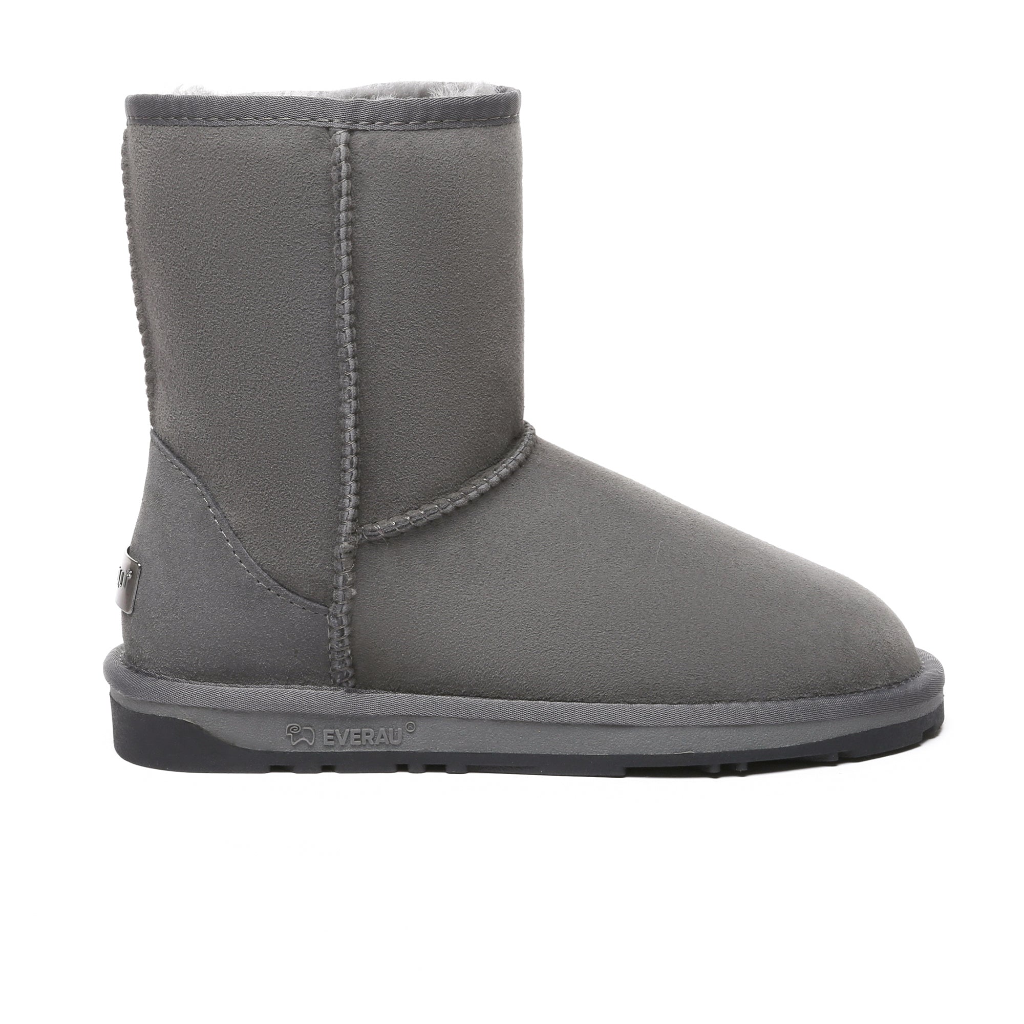 EverUgg premium short classic sheepskin UGG boots for women, showcasing cozy interior and stylish exterior design.