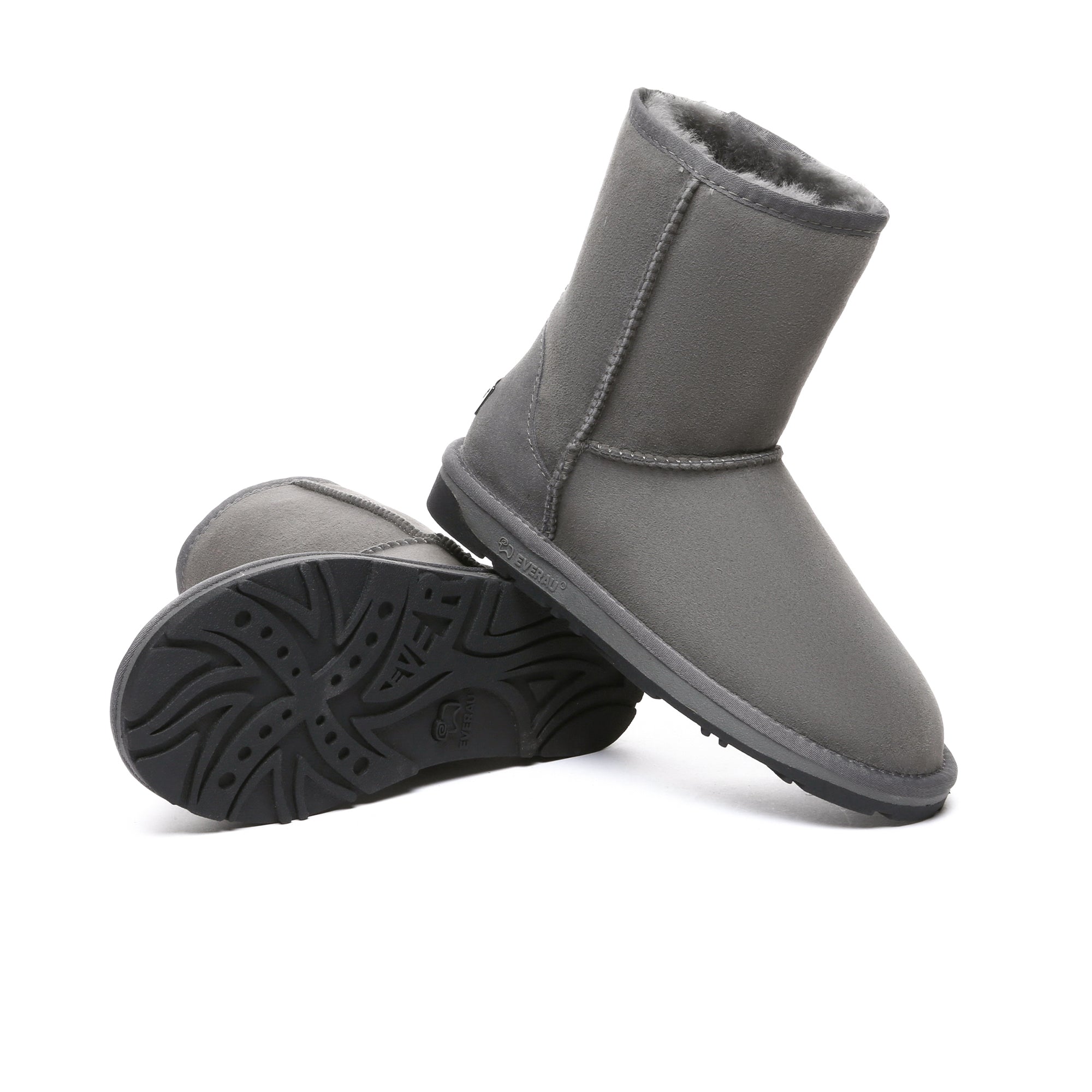 EverUgg premium short classic sheepskin UGG boots for women, featuring soft sheepskin lining and a cozy, stylish design.