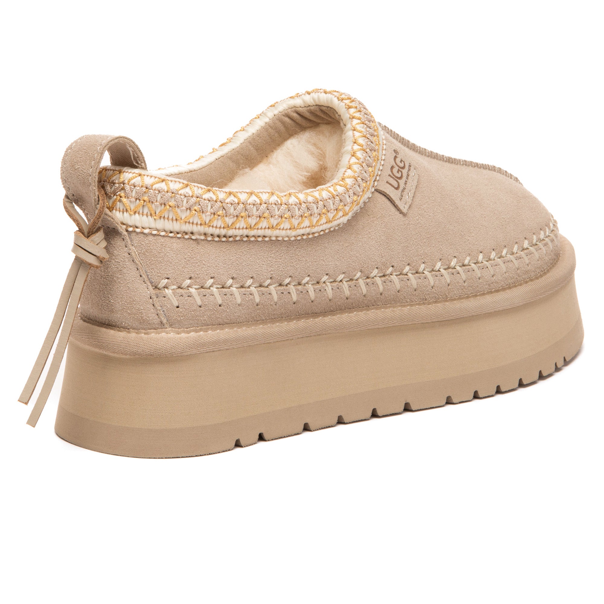 EverUgg Premium Stitch Platform Slippers with soft fabric upper and cushioned sole, perfect for cozy indoor wear.