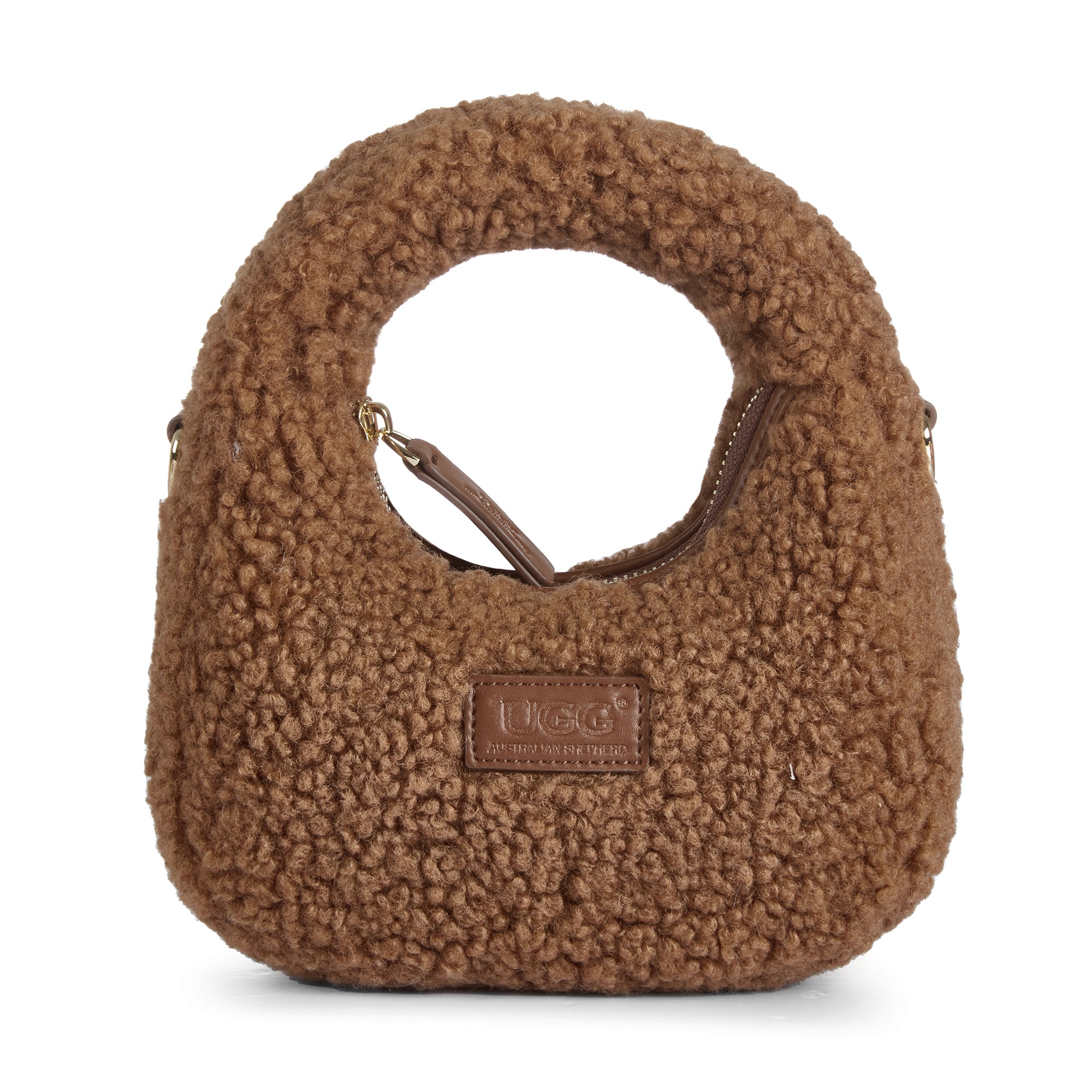EverUgg Premium Teddy Handbag with soft plush exterior and structured design, perfect for stylish accessories.