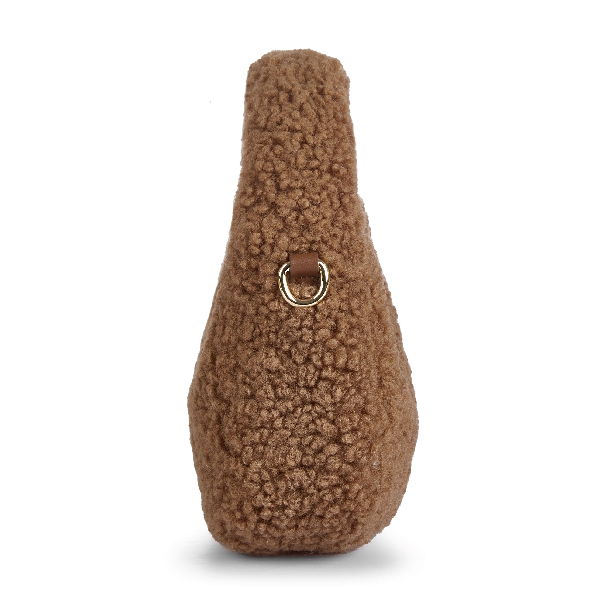 EverUgg premium teddy handbag with soft plush exterior, stylish design, and sturdy handle for fashionable carrying.