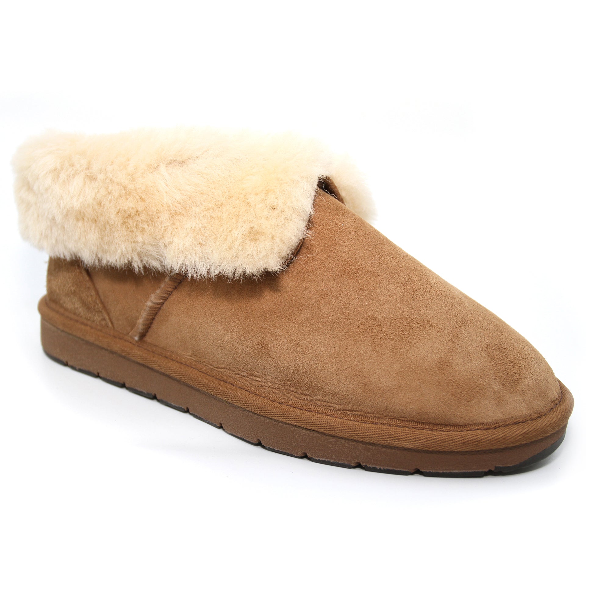 Shearers UGG premium ankle slippers made in Australia, featuring soft sheepskin and comfortable slip-on design.
