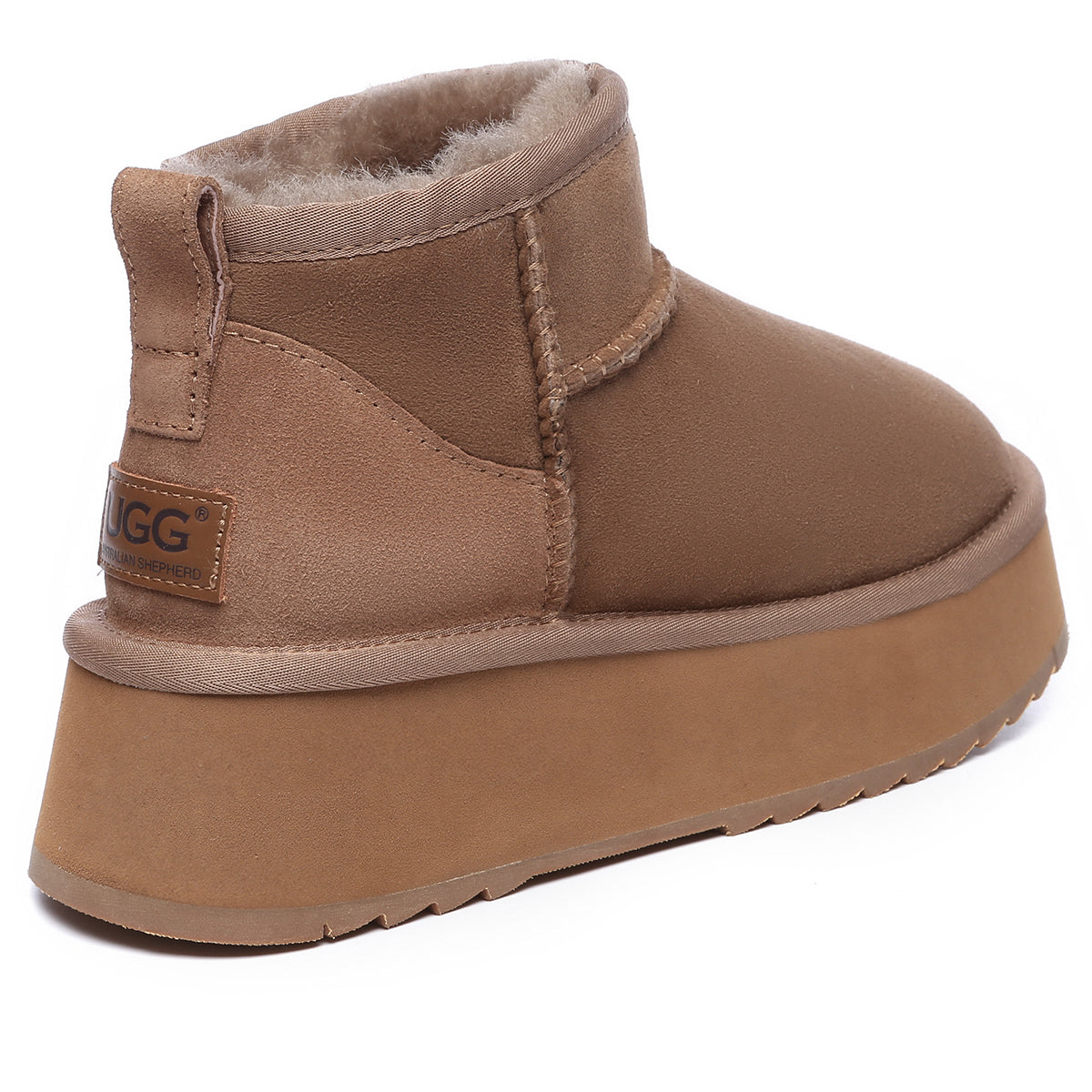 Brown EverUgg Ultra Mini Platform UGG Boots with a sleek, stylish design and ultra-mini platform sole.