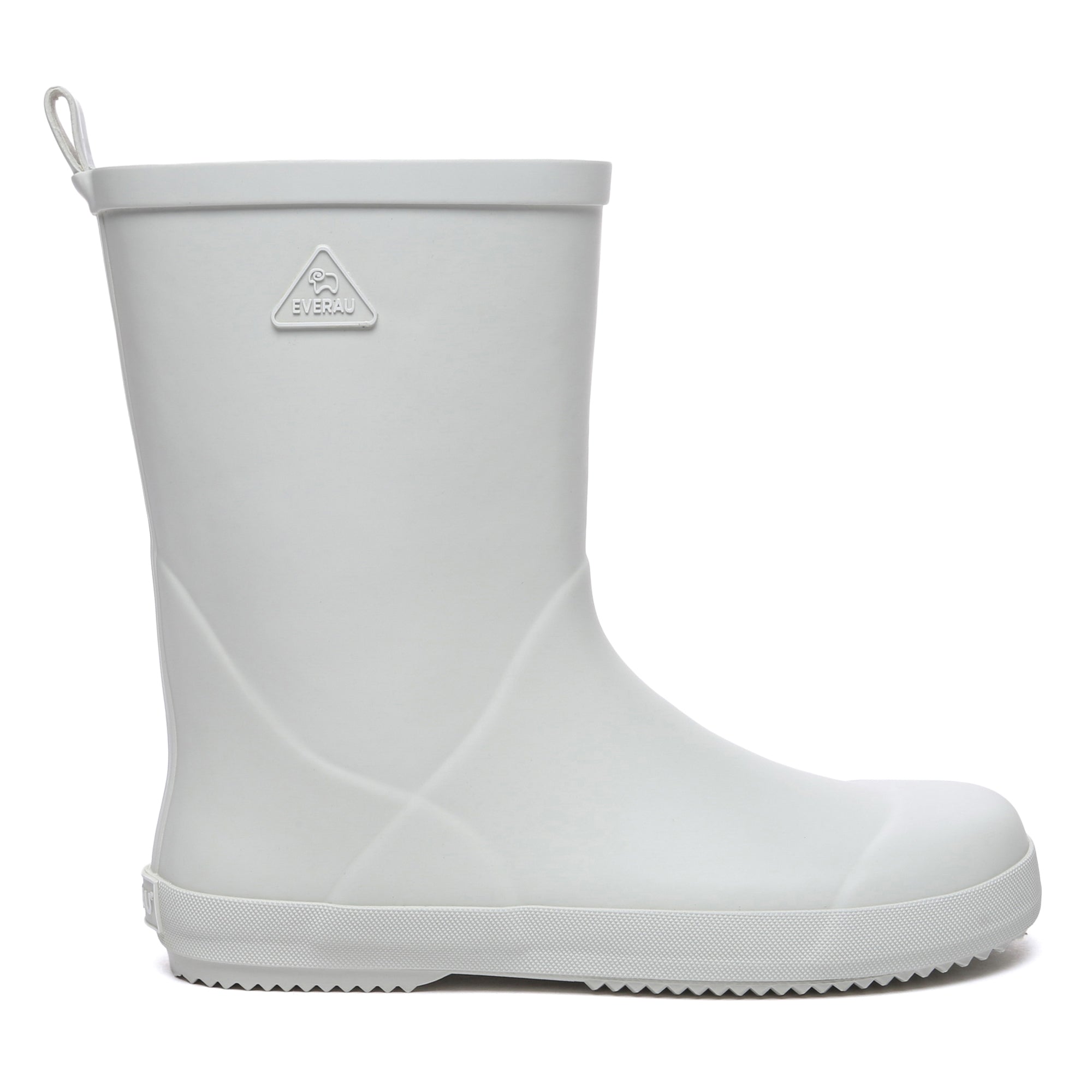 Women's waterproof gumboots by EverUgg, stylish fashion shoes with a glossy black finish and sturdy rubber soles.