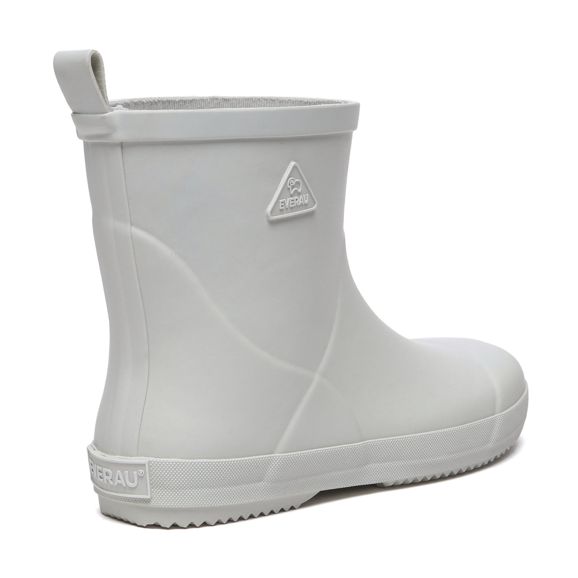 EverUgg waterproof mini rainboots for kids, showing bright yellow waterproof rainboots with sturdy soles and elastic sides.