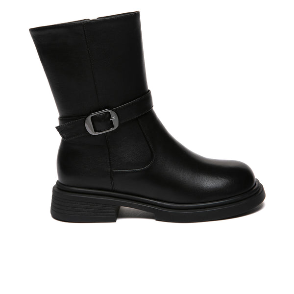 Buckle Leather Short UGG Boots