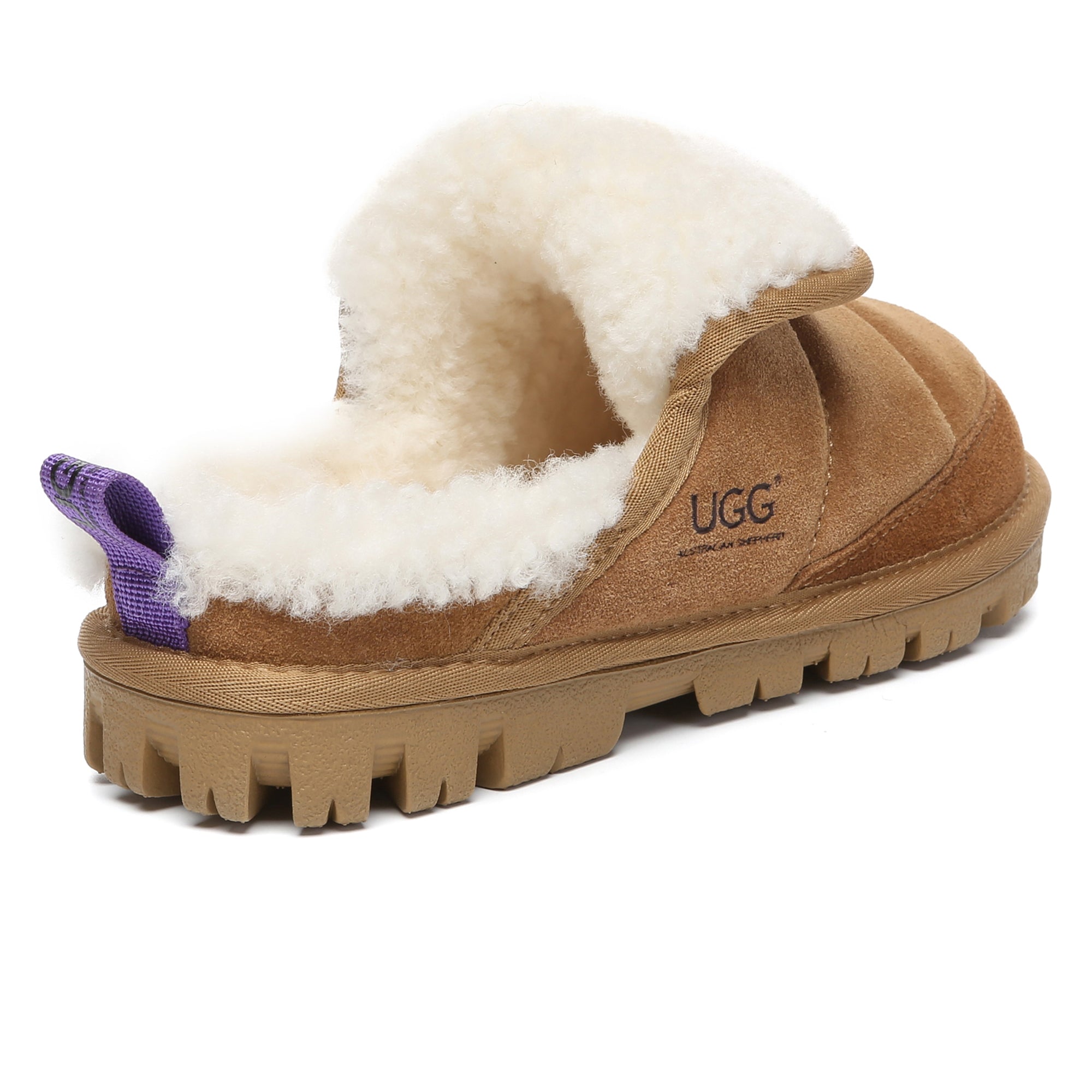 EverUgg Puffer Sheepskin Slippers for women featuring cozy sheepskin lining and a puffer design, perfect for indoor comfort.
