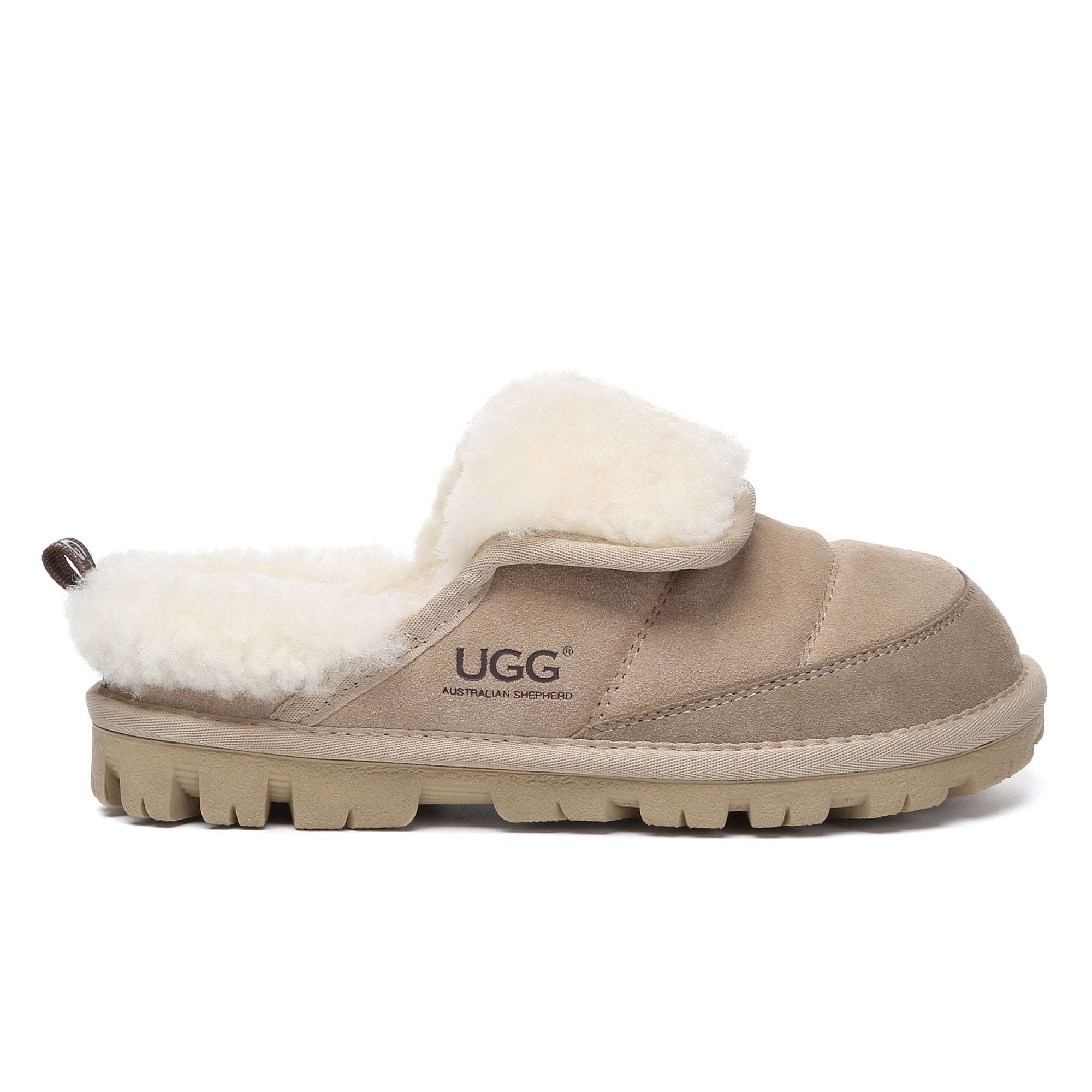 EverUgg Puffer Sheepskin Slippers for women with plush lining and cozy puffer design, indoor footwear for comfort.