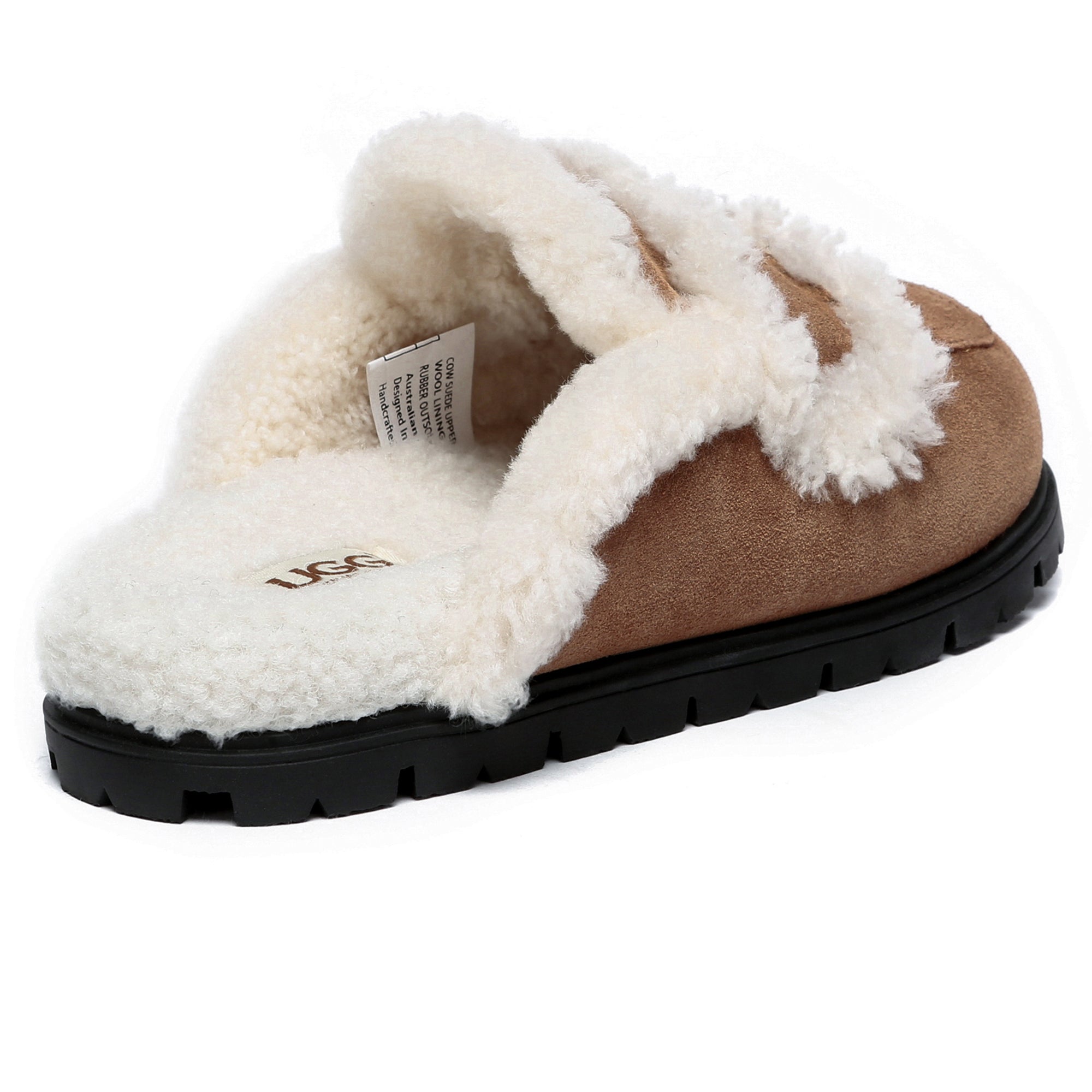 EverUgg Rome Shearling Premium UGG slippers shown as cozy sandals with shearling lining and casual slip-on design.