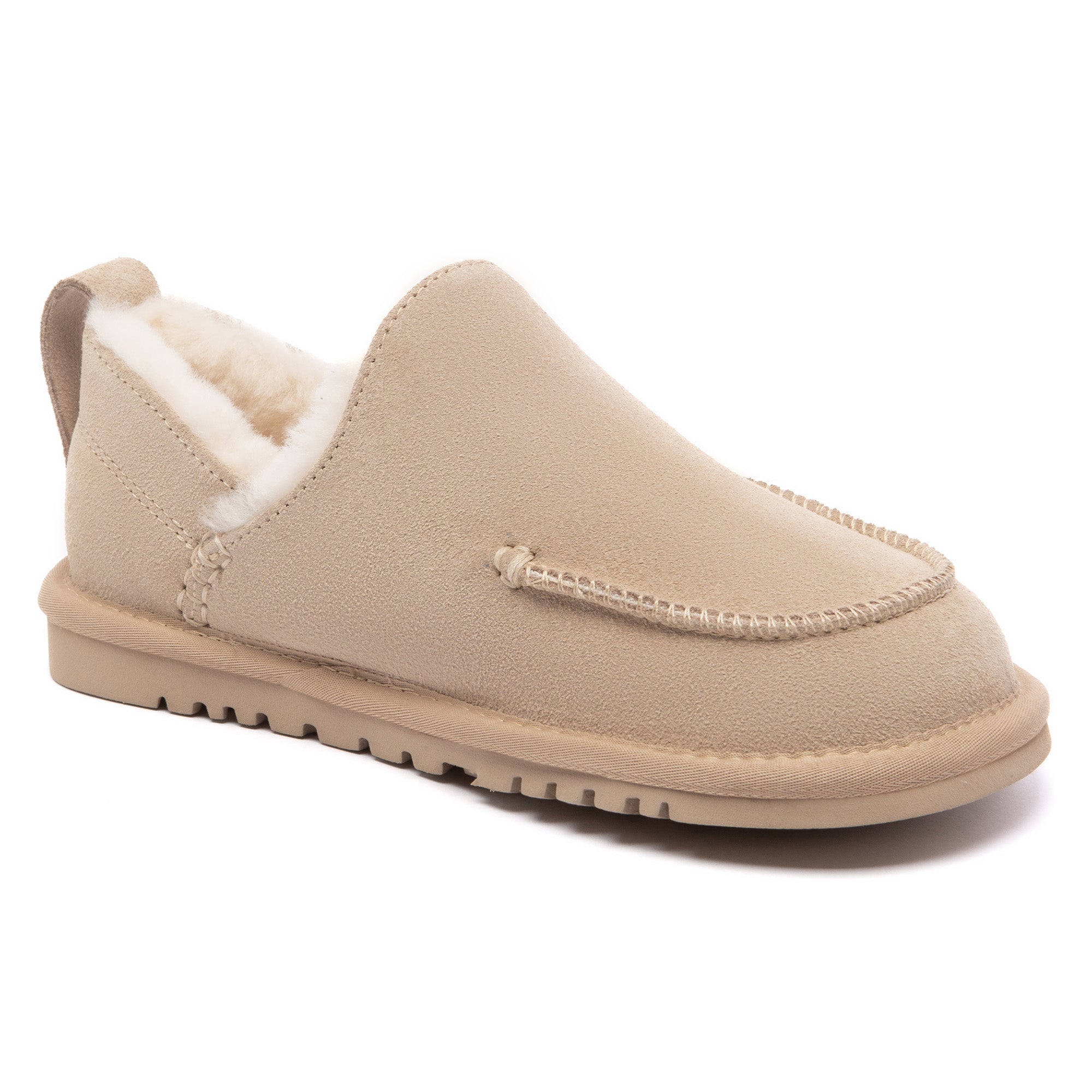 EverUgg Meave Moccasin UGG slippers featuring soft leather upper and cozy interior for comfortable indoor wear.
