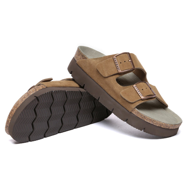 EverUgg Sandalford Birkie Platform Slides for women, showcasing stylish summer shoes with a comfortable slip-on design.