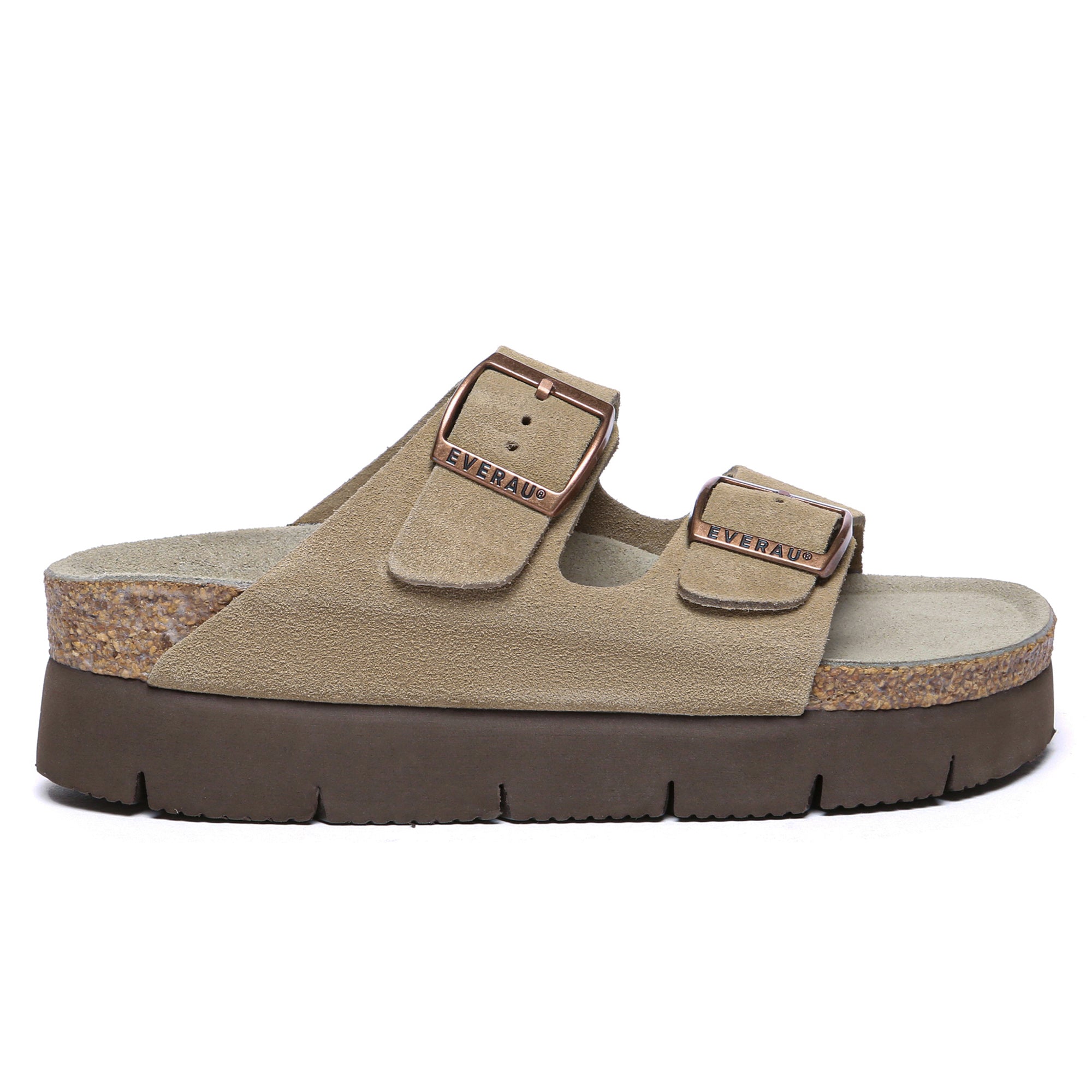 EverUgg Sandalford Birkie Platform Slides for women, stylish summer shoes with chunky soles and comfortable straps.