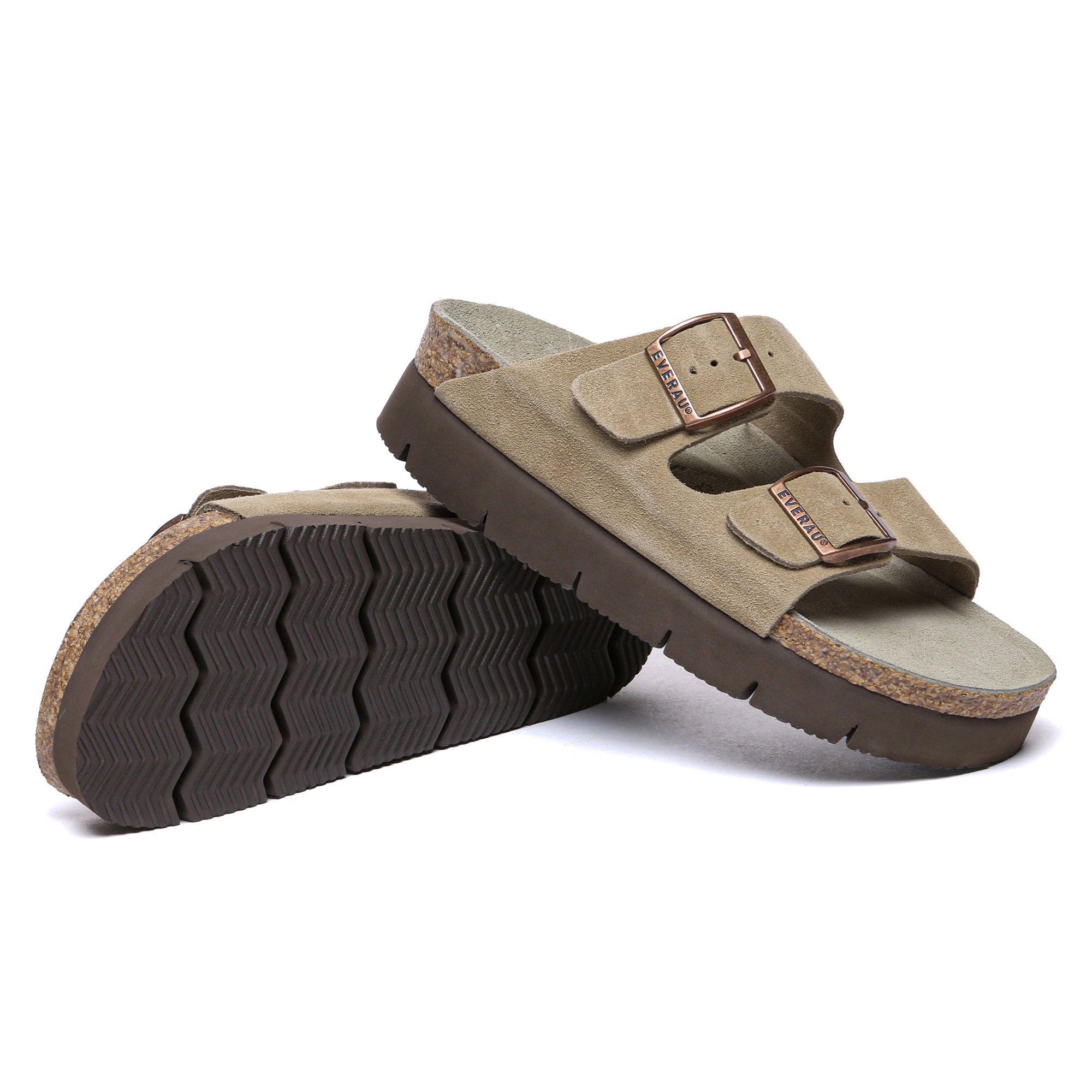 EverUgg Sandalford Birkie platform slides for women, stylish summer shoes with a comfortable slip-on design.