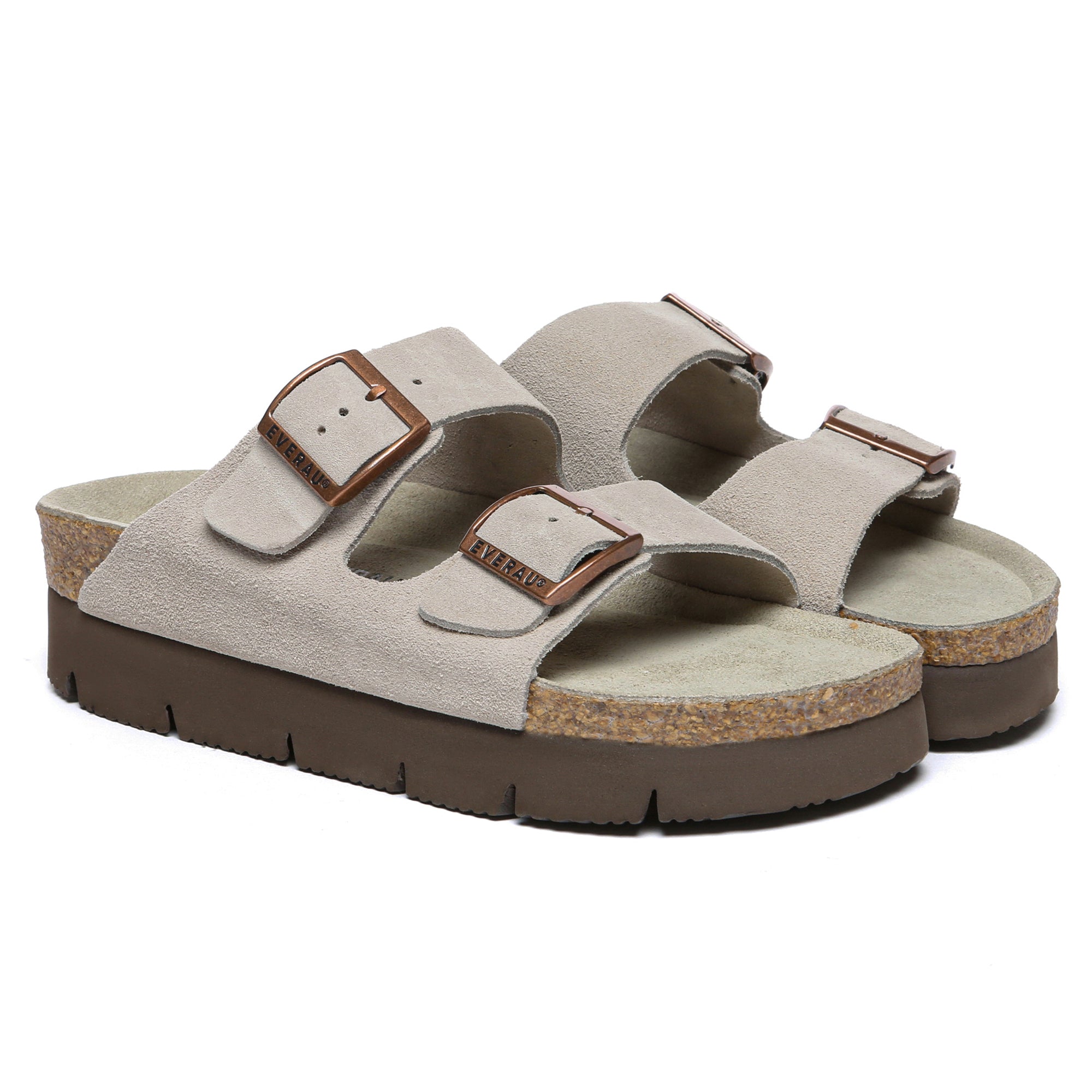 EverUgg Sandalford Birkie Platform Slides for women with stylish open-toe design and chunky heel, perfect for summer wear.