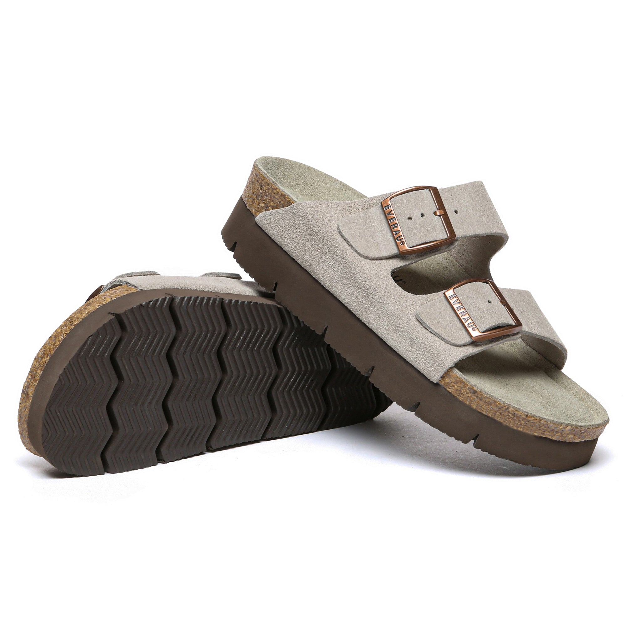 EverUgg Sandalford Birkie Platform Slides for women featuring a stylish summer design with a comfortable slip-on style and elevated sole.