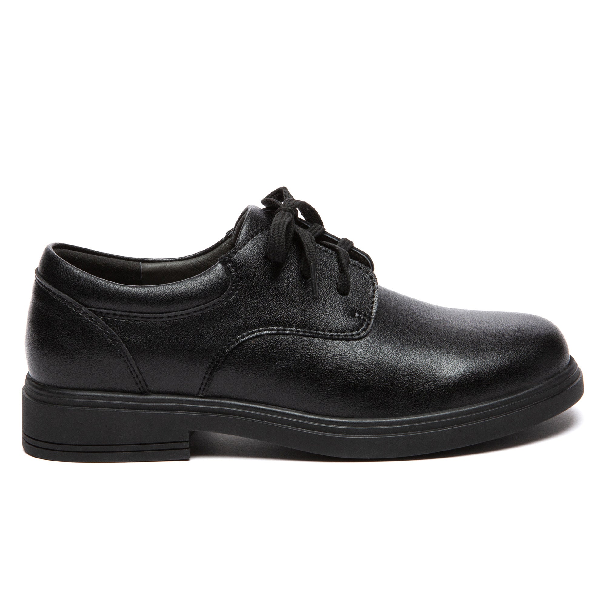 Senior lace-up school shoes by EverUgg with polished leather finish and sturdy sole, ideal for students' daily school wear.