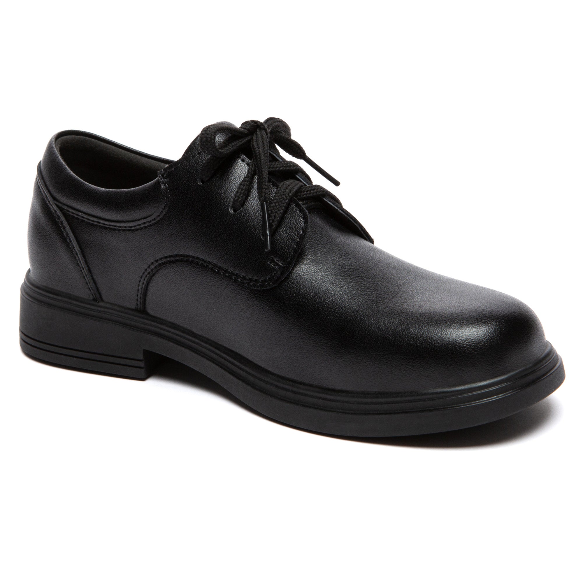 EverUgg senior lace-up school shoes for kids, featuring durable leather uppers and sturdy soles, ideal for everyday school wear.