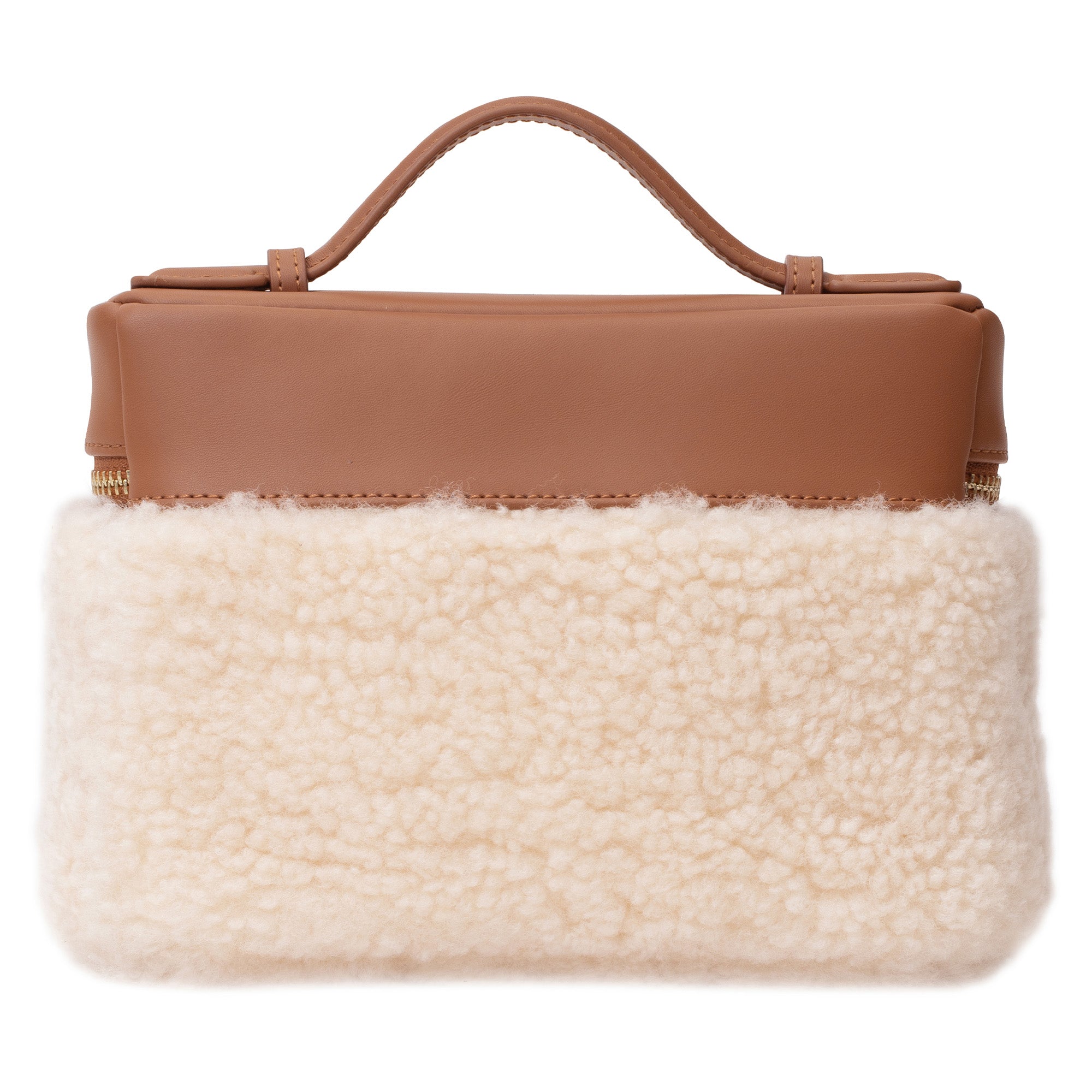 EverUgg shearling fluffy handbag with soft, textured exterior and stylish design, perfect for casual or fashionable use.