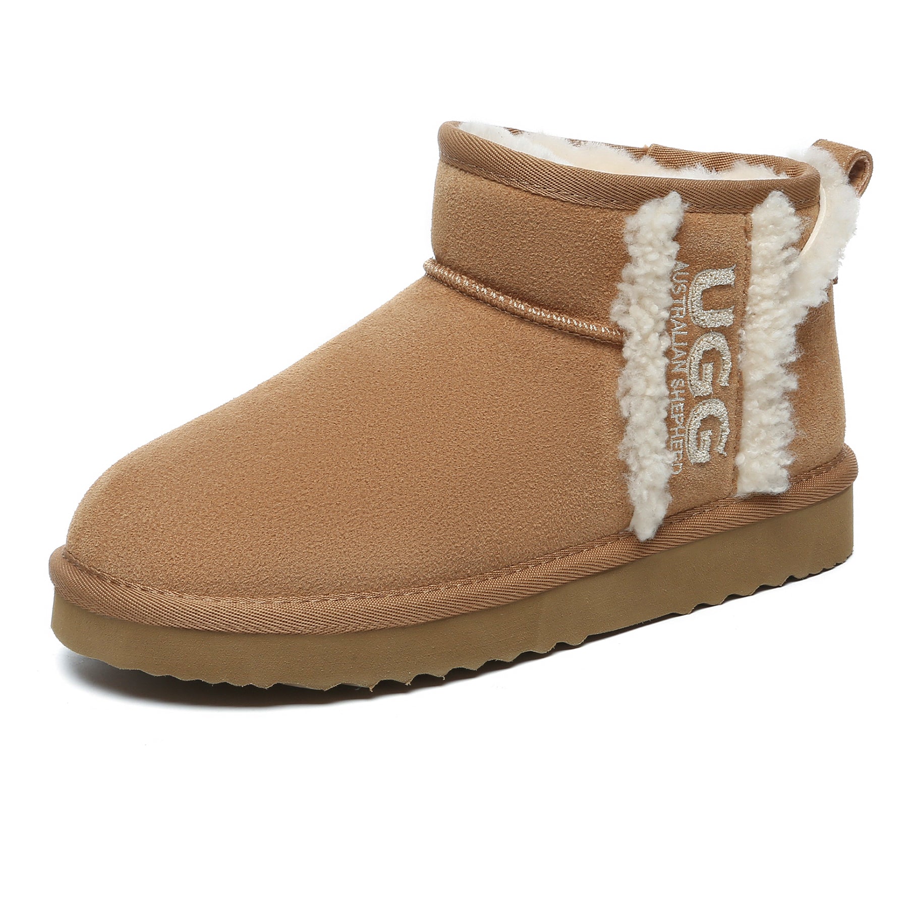 EverUgg Shearling Wool Side Ultra Mini UGG Boots for women, showcasing cozy shearling interior and stylish mini boot design.