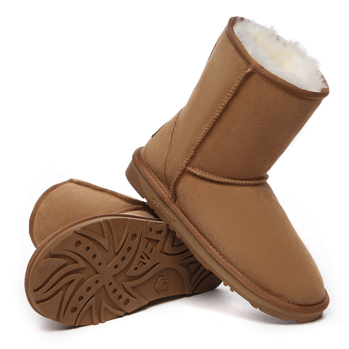 EverUgg Short Classic Suede UGG Boots shown in chest7 color, featuring a soft suede exterior and classic ankle height.