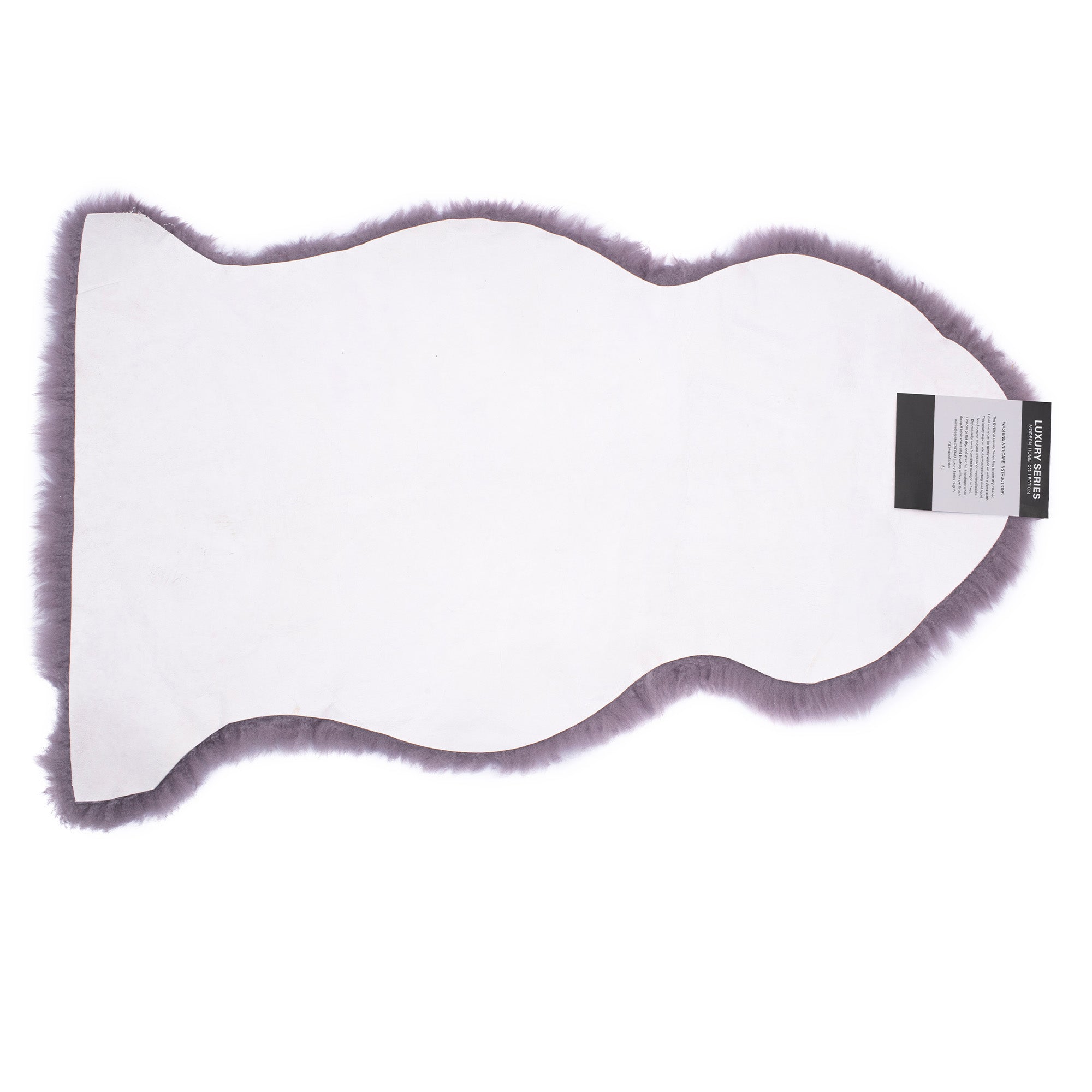 EverUgg single color wool rug with long pile, soft and plush, ideal for cozy living room or bedroom decor.