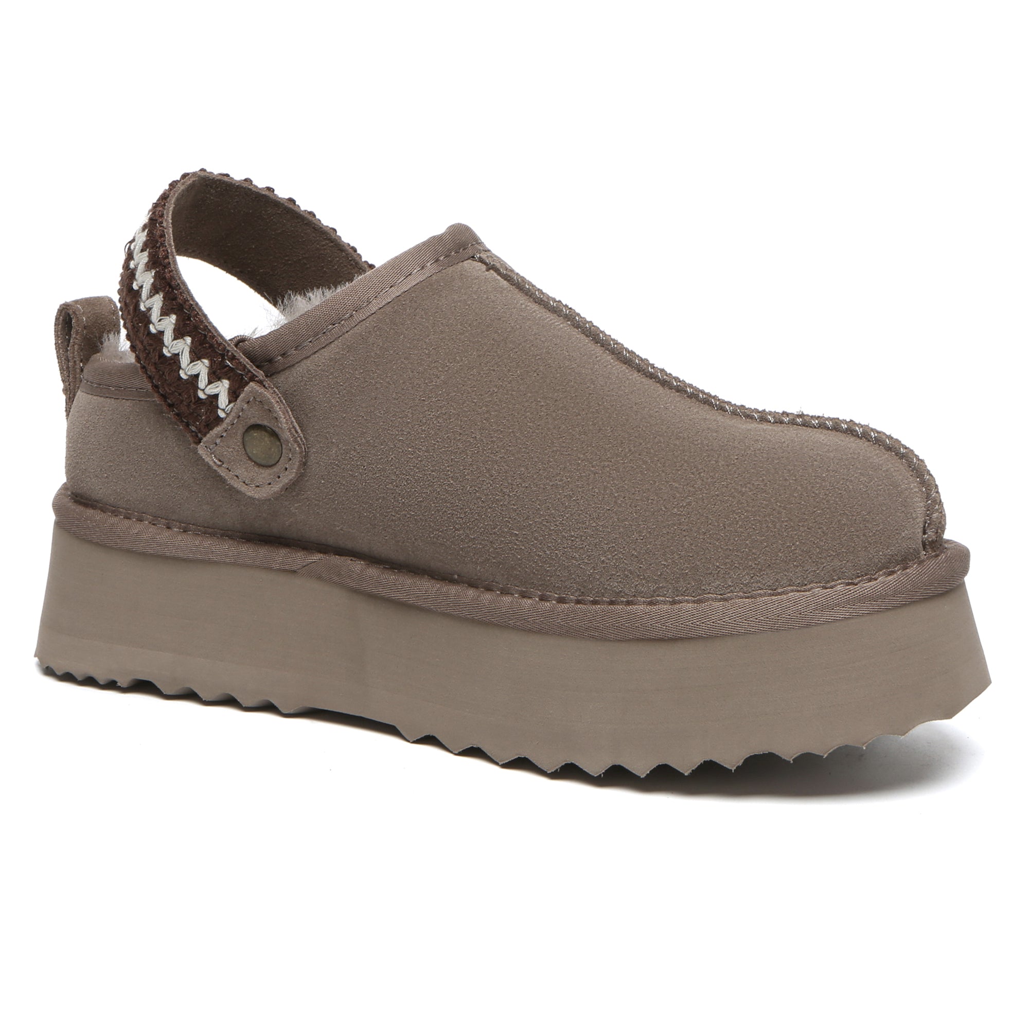 EverUgg slingback knitted platform slippers for women with open toe design and cushioned sole, stylish and comfortable footwear.
