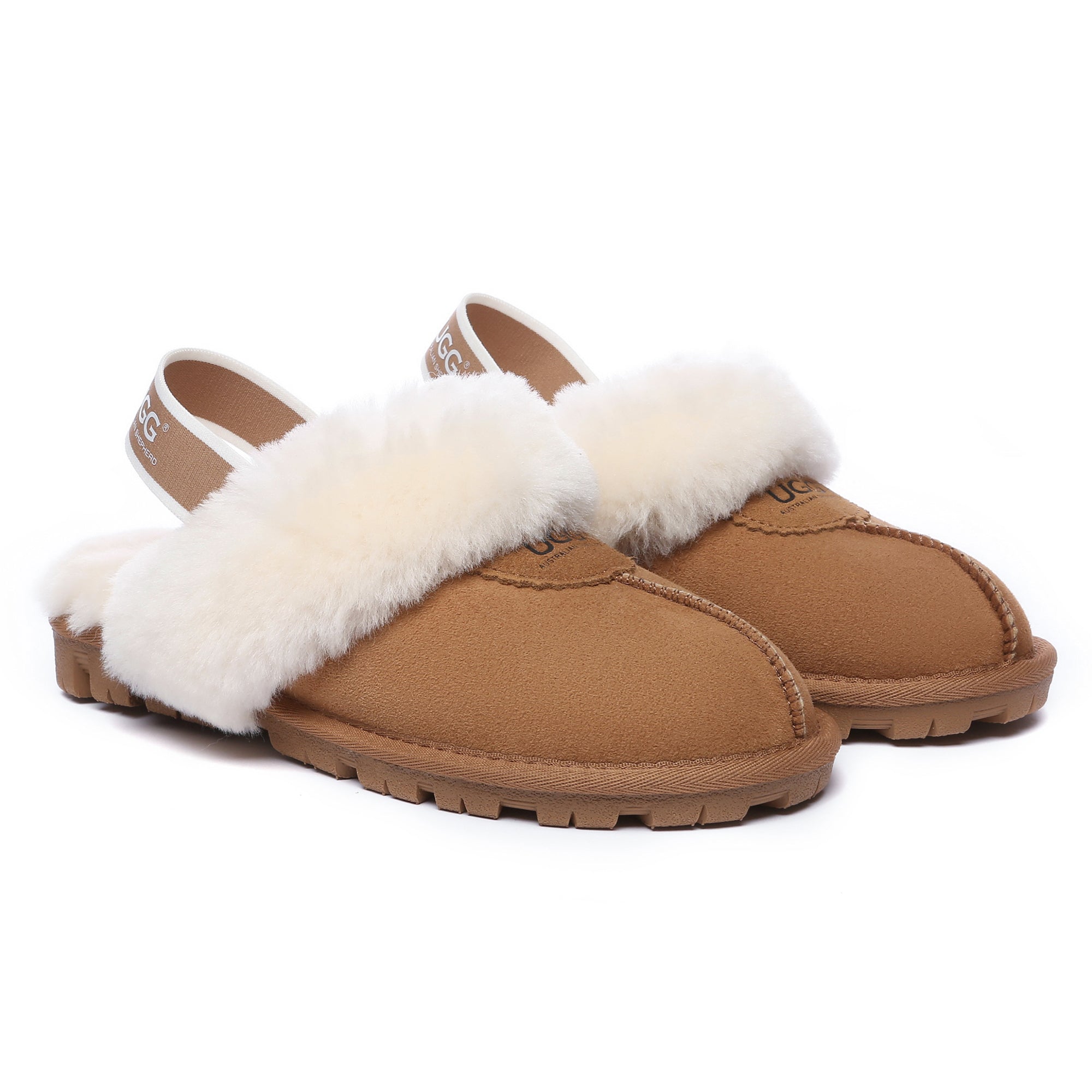 EverUgg slingback slippers with premium anti-slip soles, featuring soft, comfortable material and stylish design for indoor wear