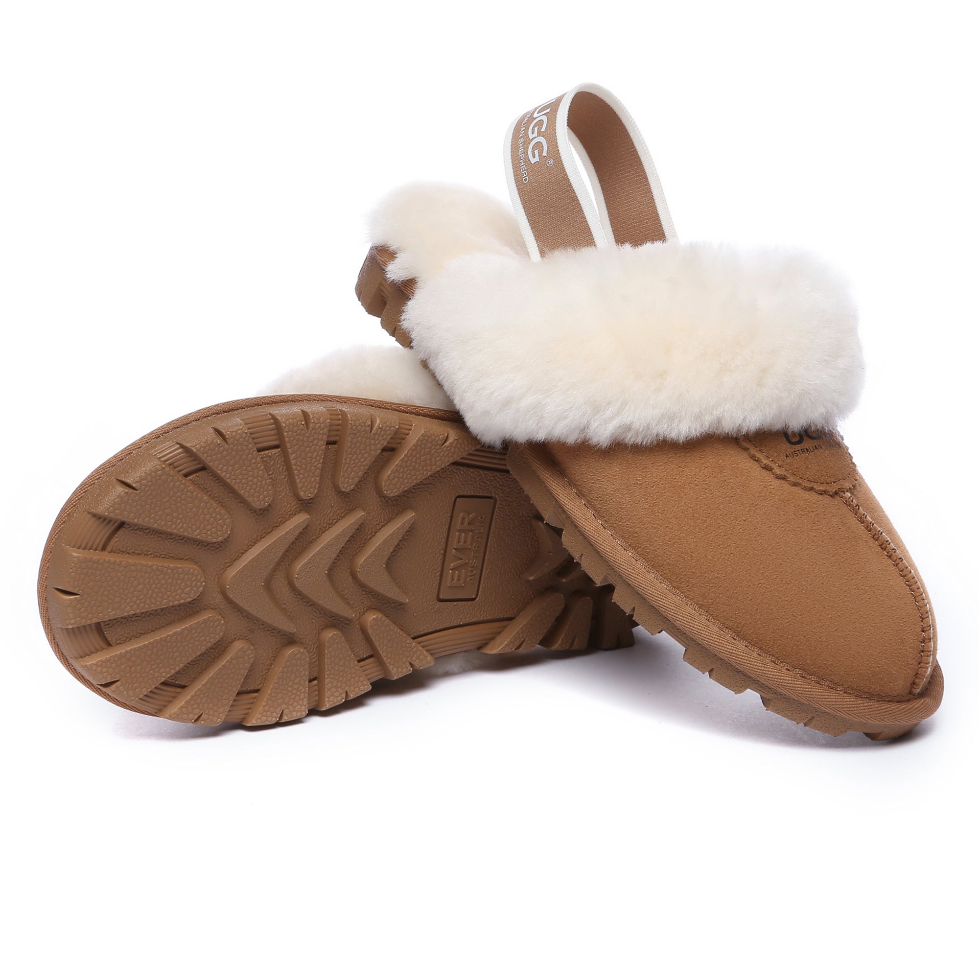 EverUgg slingback premium anti-slip slippers with soft interior and stylish design, ideal for comfortable indoor wear.