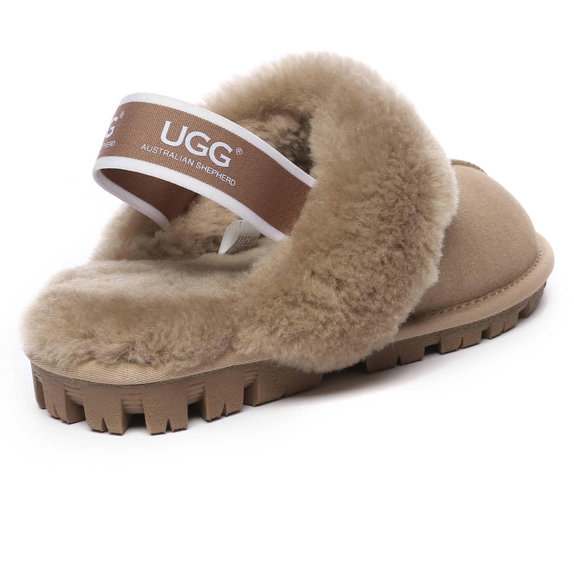 EverUgg slingback slippers with anti-slip soles, featuring plush material and stylish design for comfortable indoor wear.