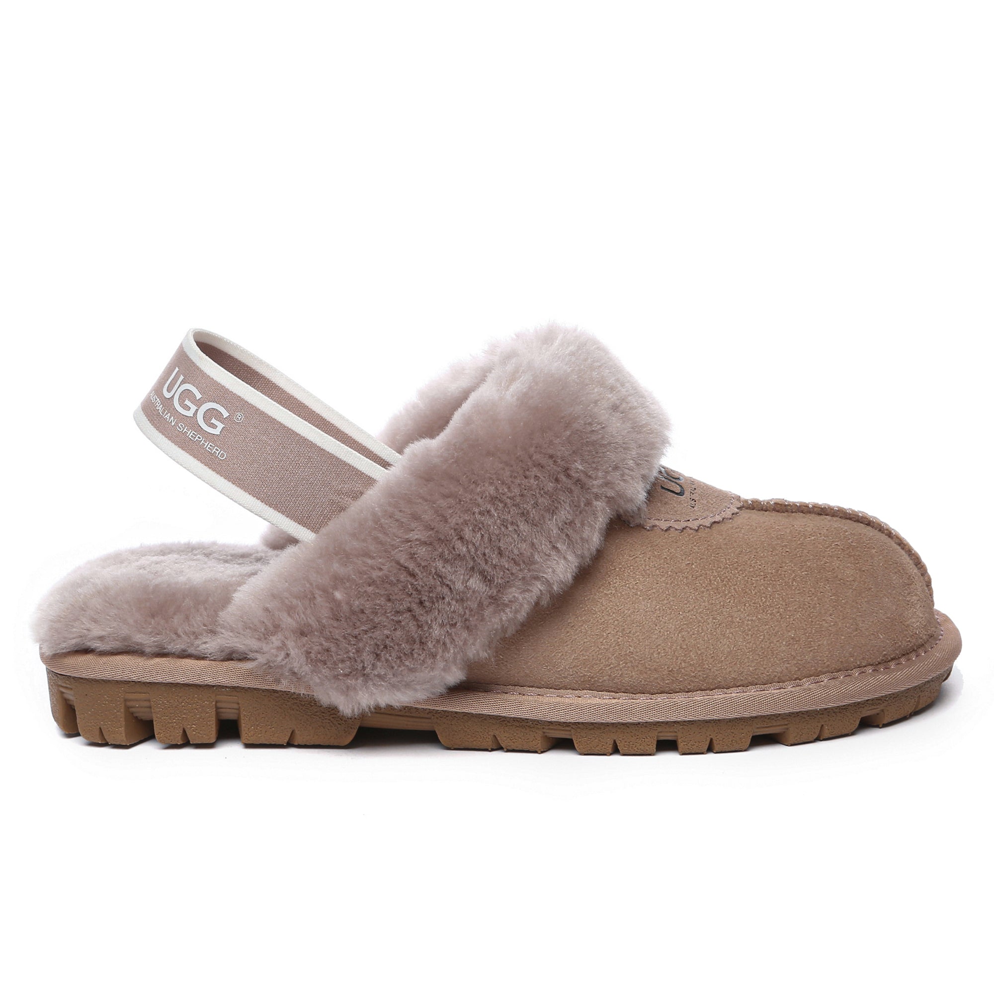 EverUgg slingback premium anti-slip slippers with soft material and open toe design, perfect for indoor comfort.