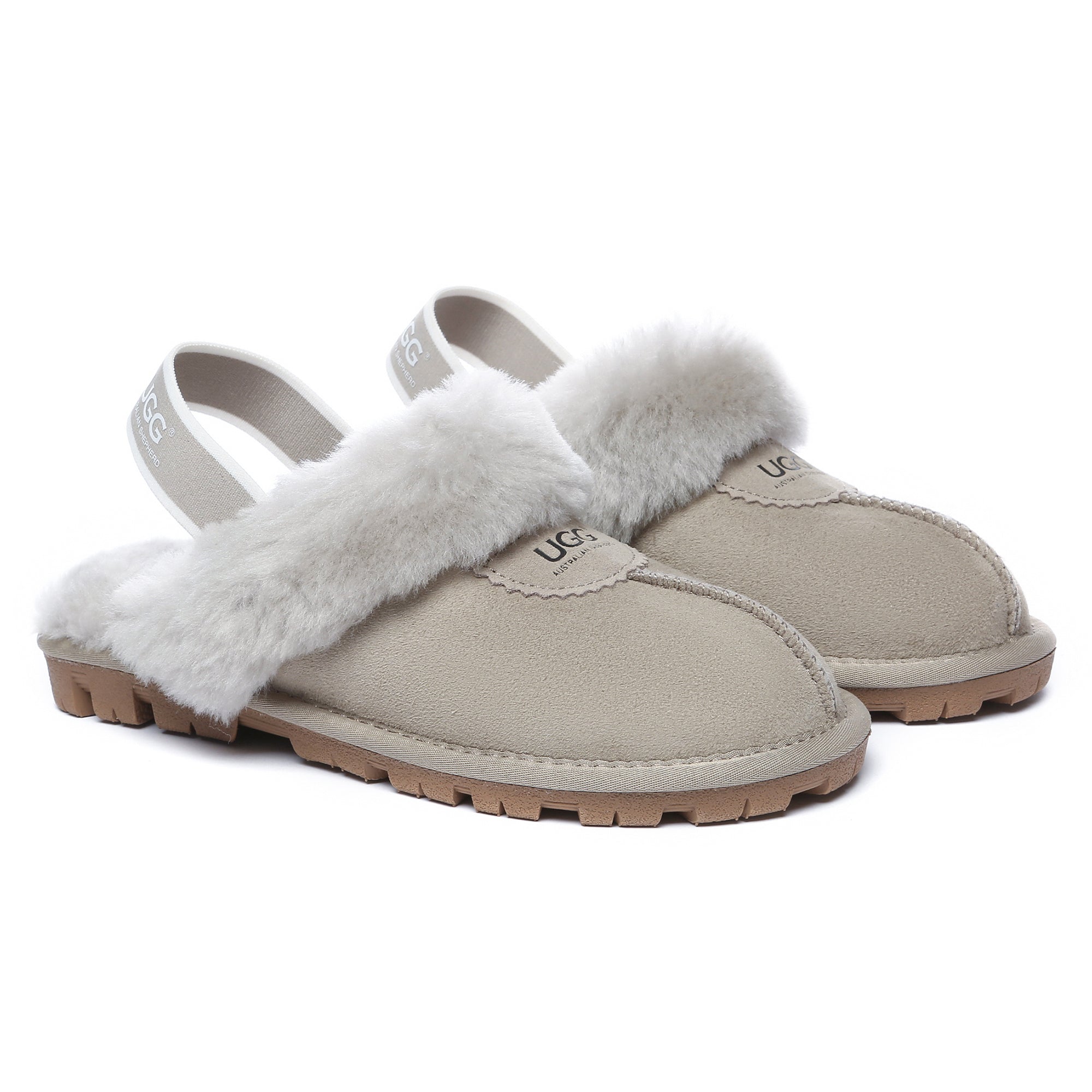 EverUgg slingback premium anti-slip slippers with cushioned soles and cozy design, ideal for indoor comfort.