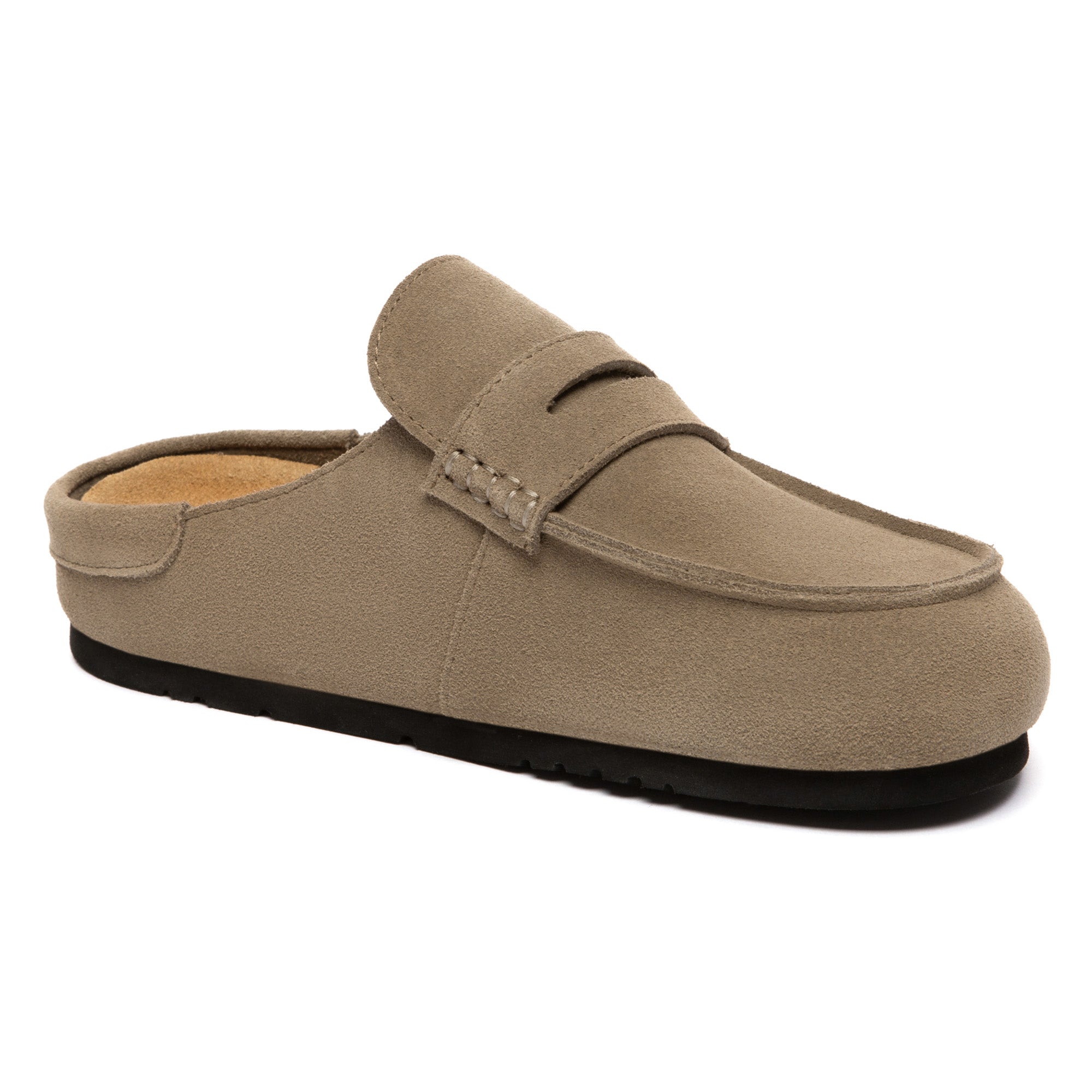 EverUgg Slip-On Birkie Mule UGG slippers with soft suede exterior and cozy interior, perfect for comfortable indoor wear.