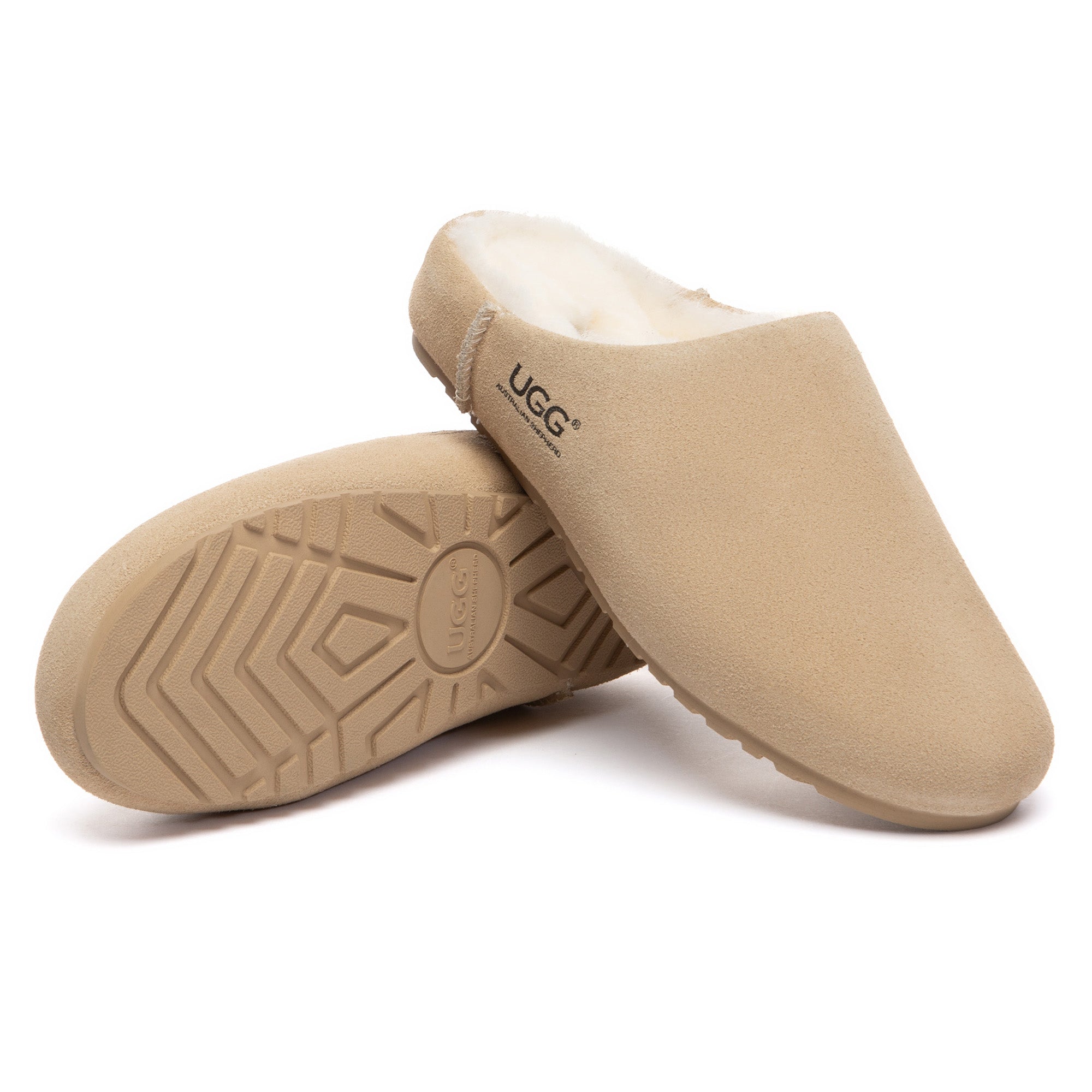 EverUgg Slip-On Mule Slippers in soft fabric with a cozy design, perfect for comfortable indoor wear.