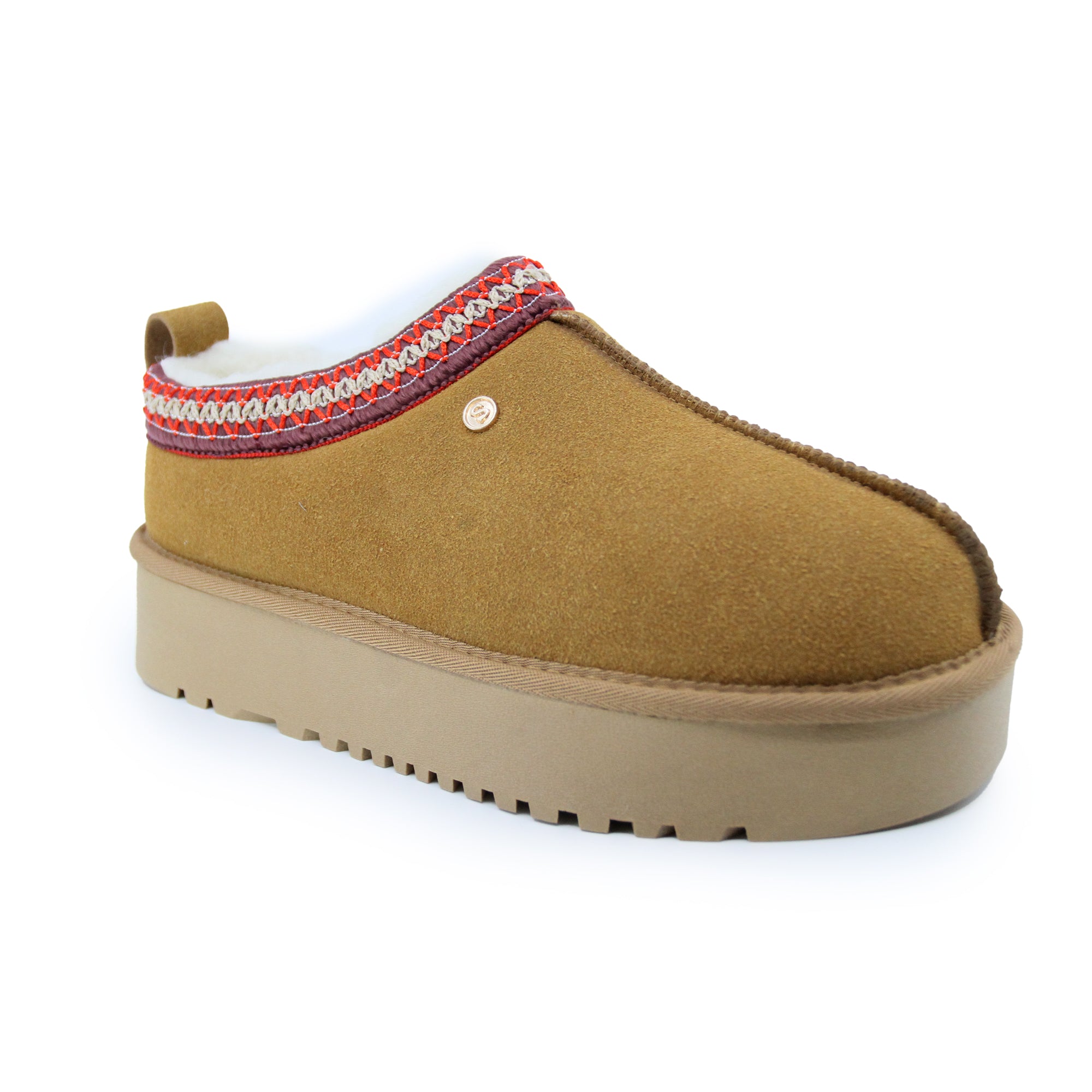 Snuggyz SNUGGYZ® Alpine Platform UGG slippers for women with plush interior and rugged sole, showcasing cozy slip-on footwear.