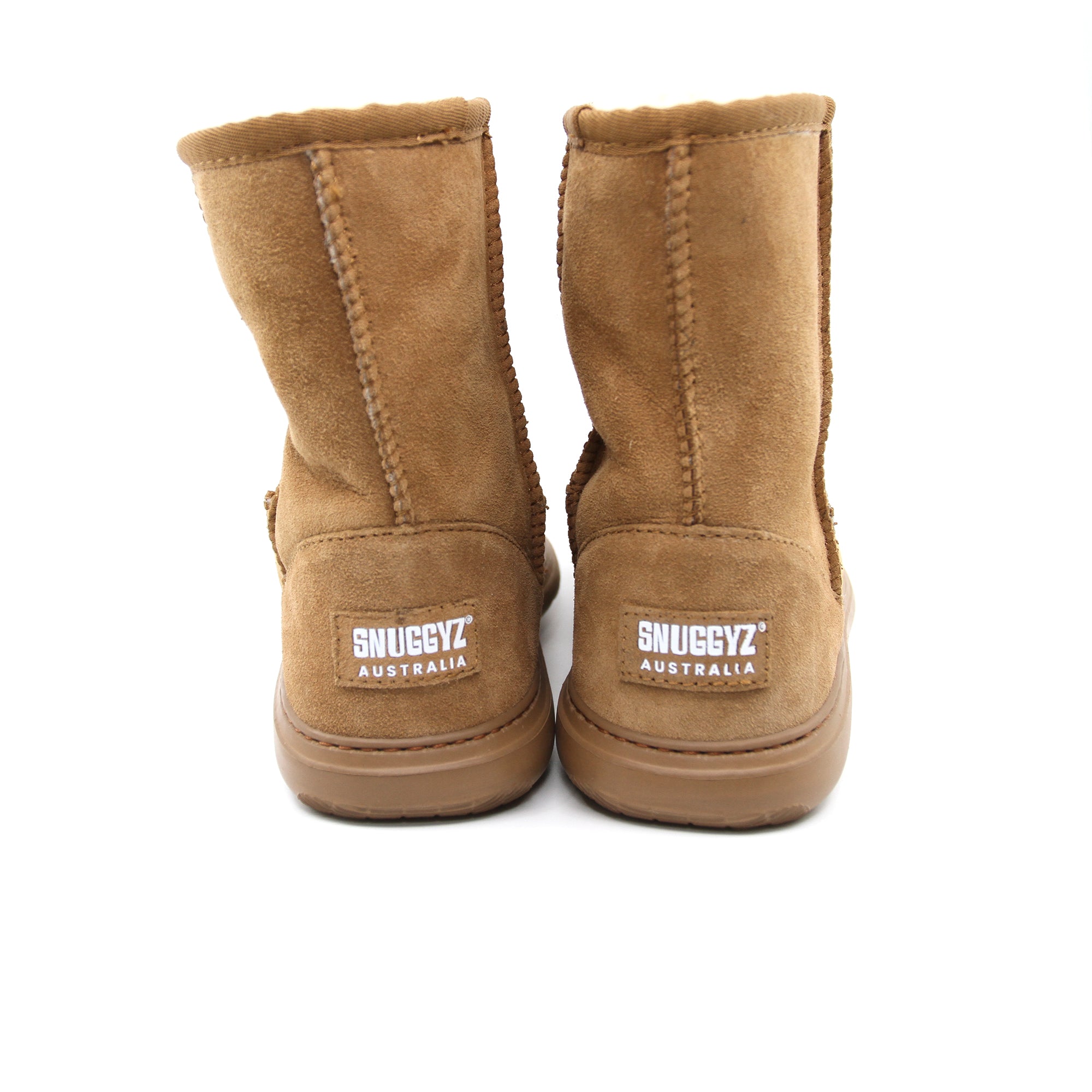 Snuggyz Explorer Short Classic UGG Boots for women, Australian-made sheepskin boots with plush interior and rugged outsole.