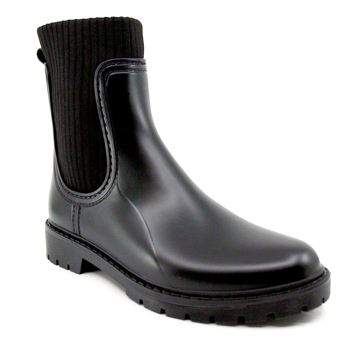 Snuggyz SNUGGYZ Urban Flex rainboots in black, featuring waterproof design and flexible sole for urban outdoor wear.