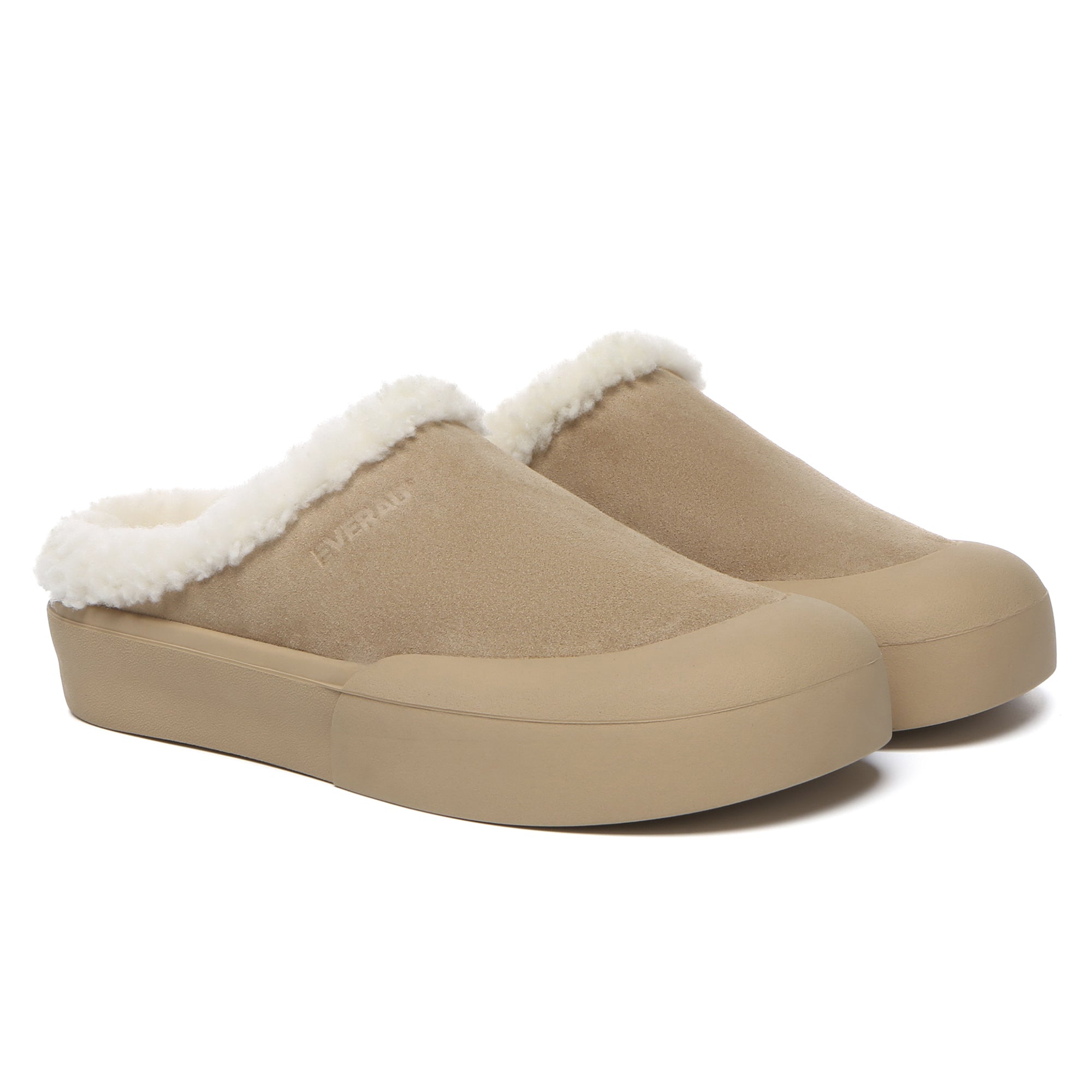 EverUgg Staney Wool Comfort Sole women's slippers featuring plush wool lining and a cozy slip-on design.